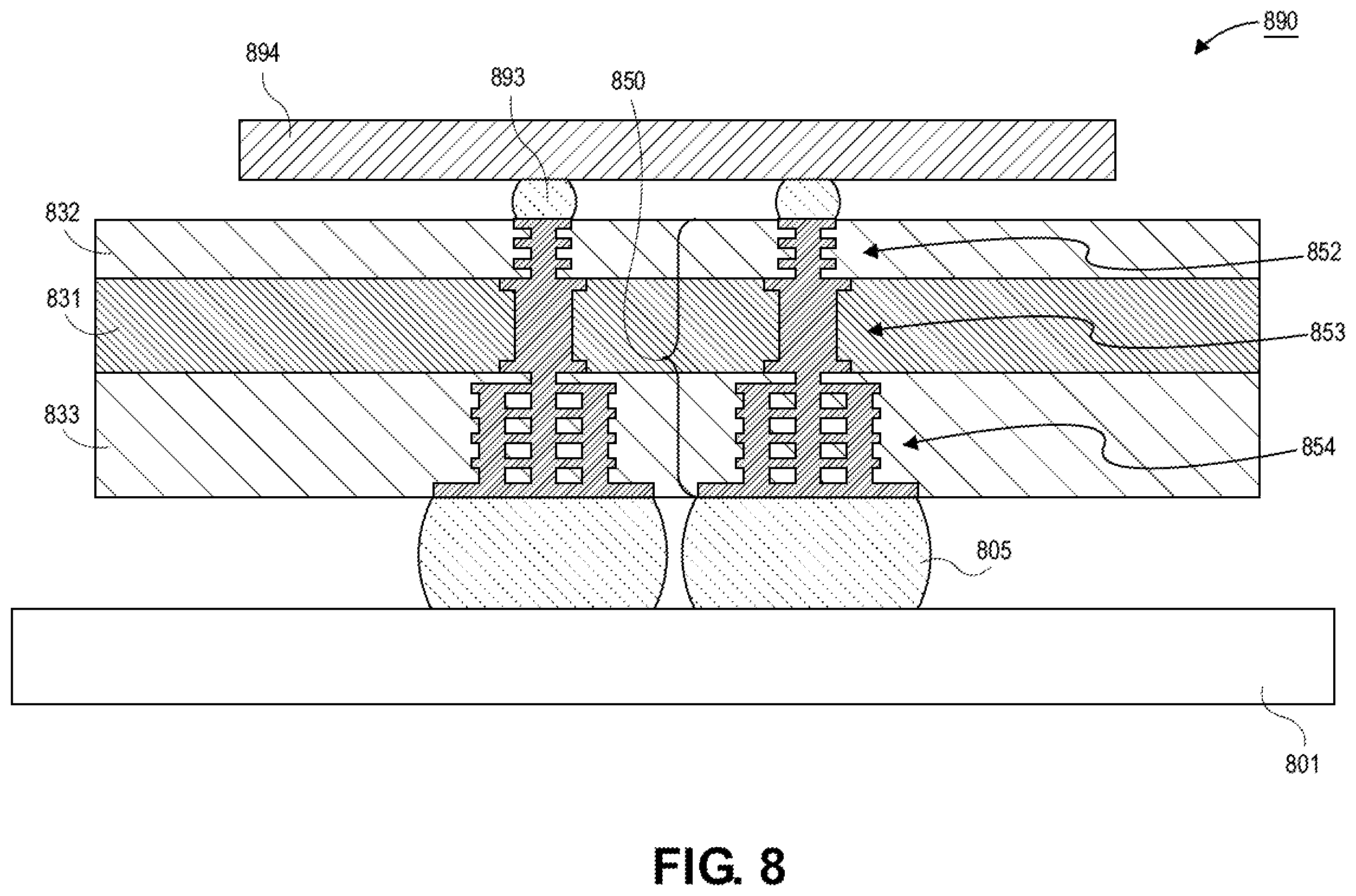 Patent US12588524 Figure 9 – Stacked via modulator in high speed interconnect