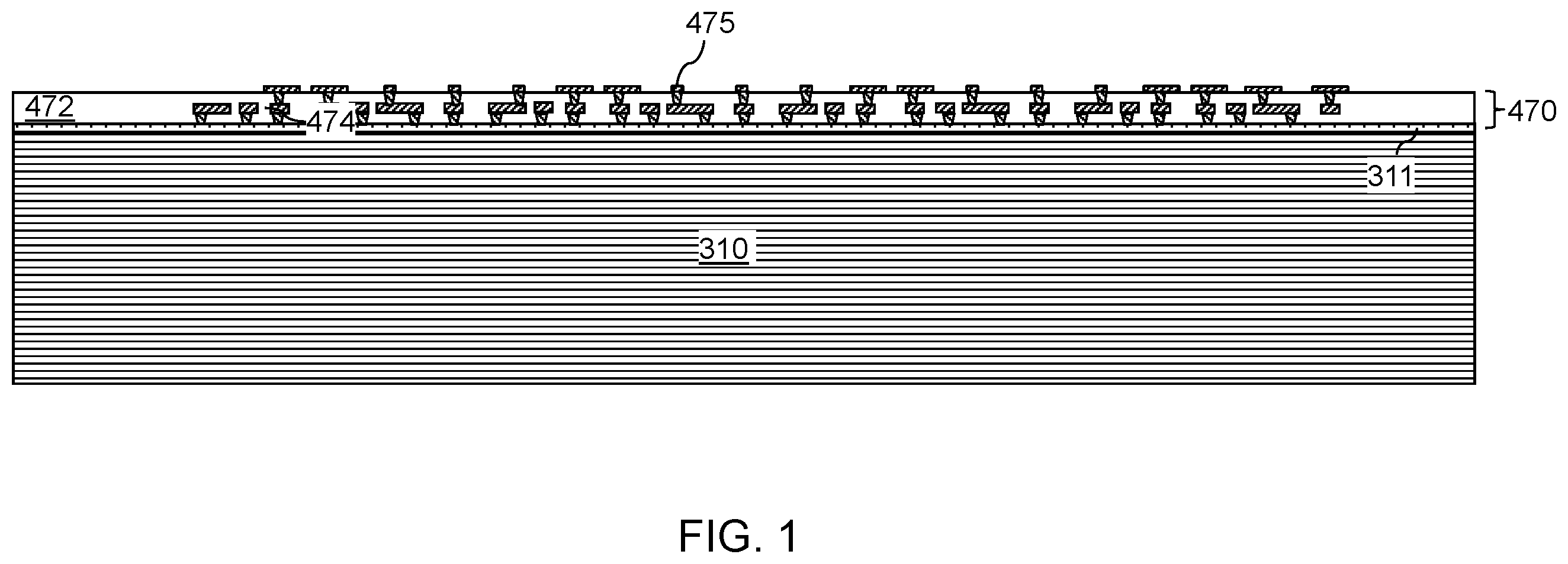 Patent US12588525 — Packaging substrate including an underfill injection opening and methods of forming the same — Figure 1
