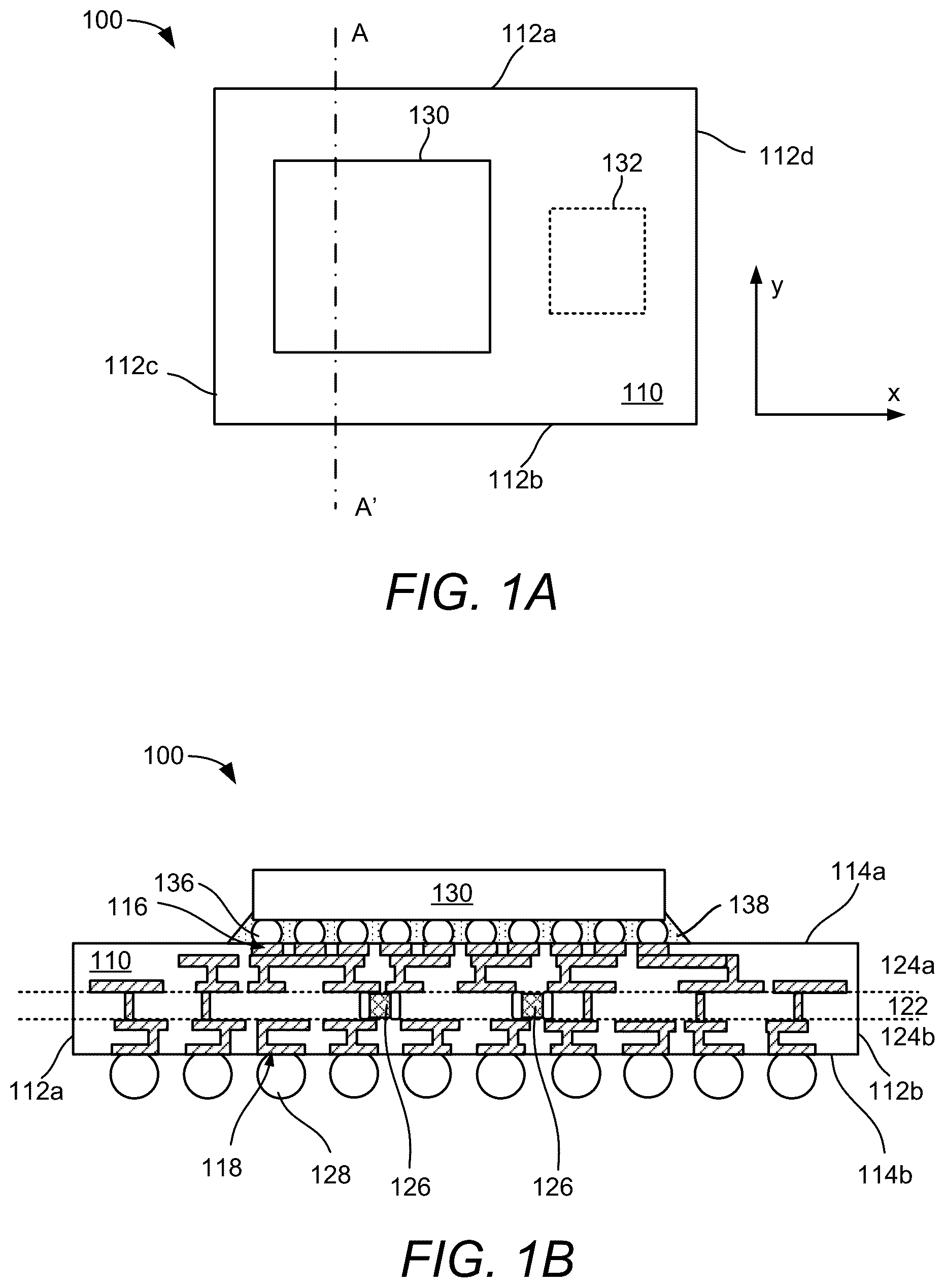 Patent US12588528 Figure 1 – Package bumps of a package substrate having diagonal package bumps