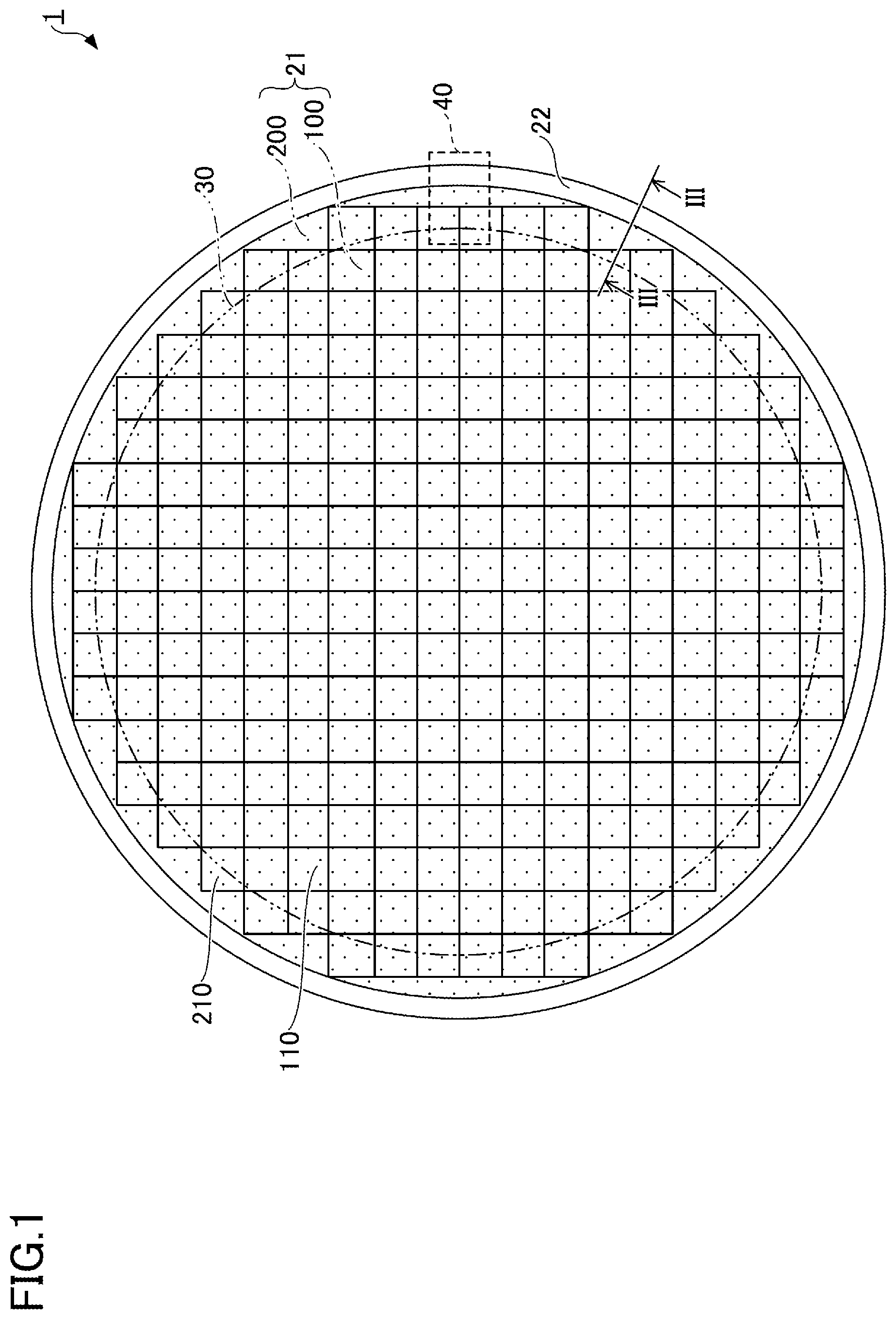 Patent US12588534 Figure 1 – Density distribution of conductive bumps on wafer