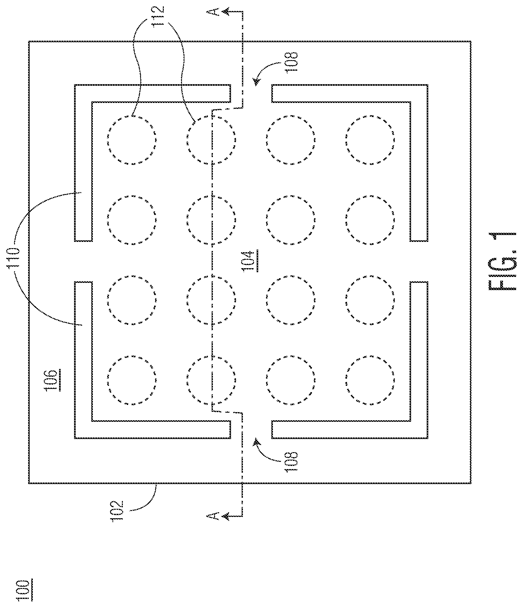Patent US12588535 Figure 1 – Semiconductor device having dismantlable structure and method therefor