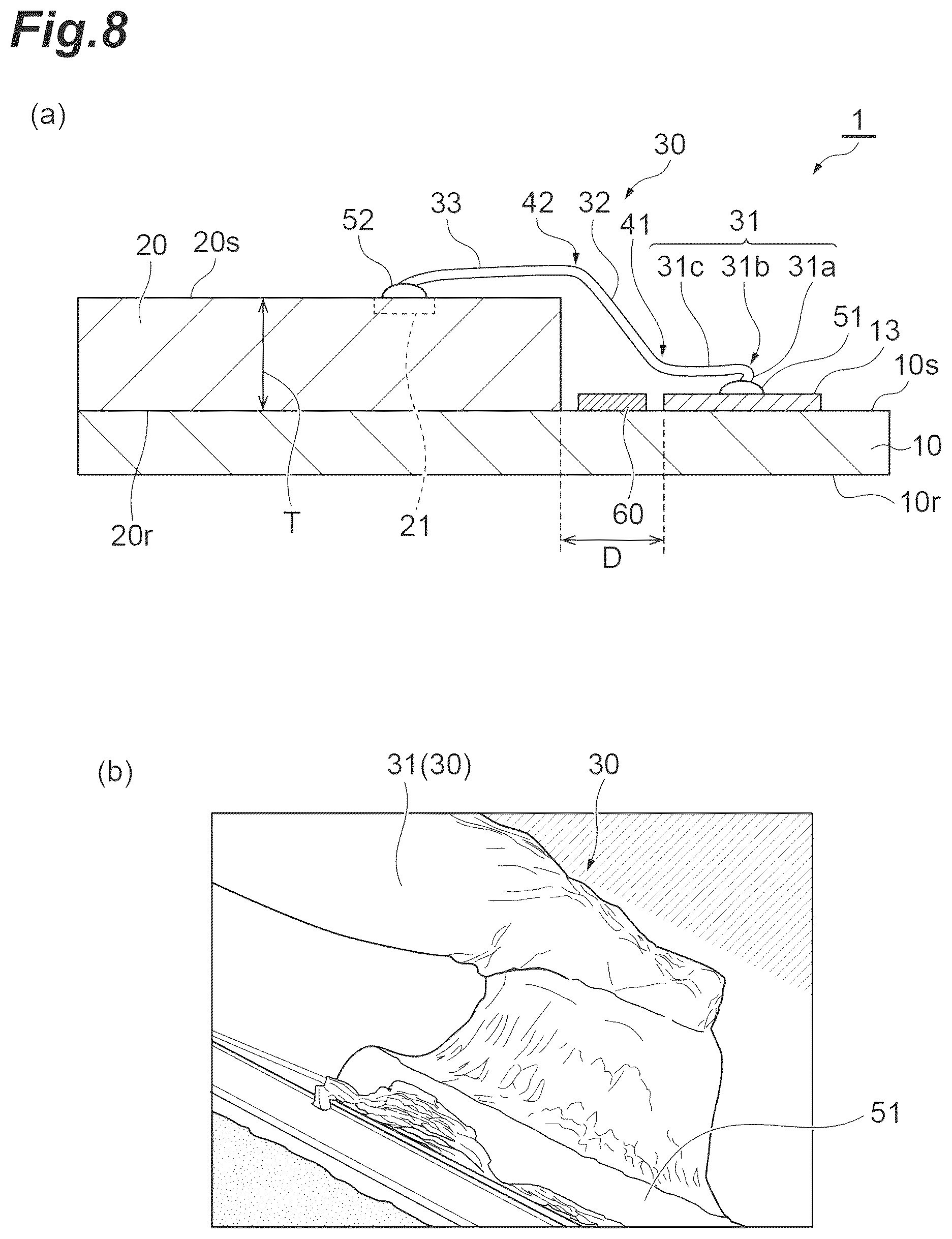 Patent US12588537 Figure 8 – Semiconductor device comprising lead frame and bonding wire and manufacturing method for the semiconductor device