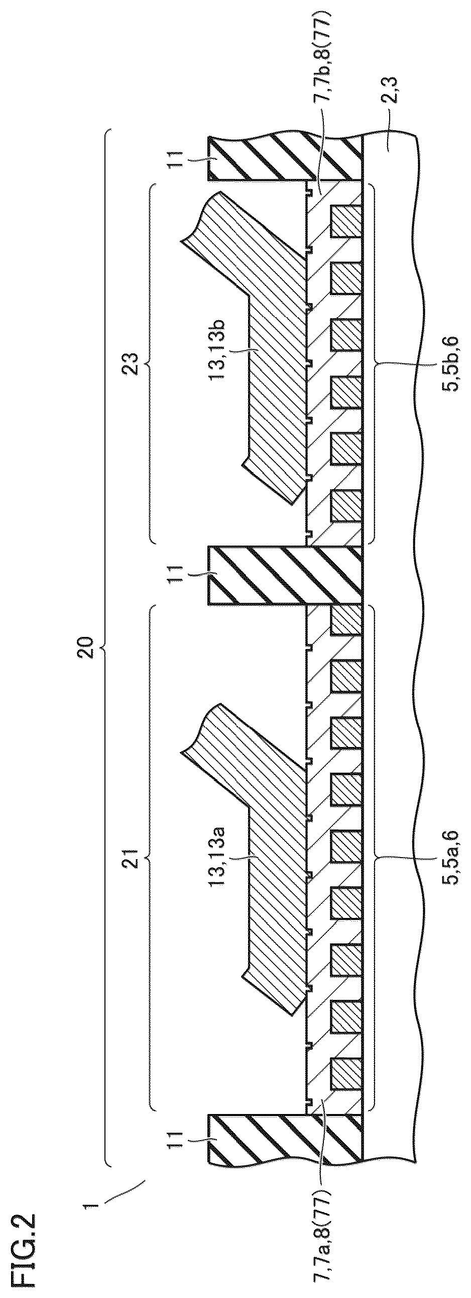 Patent US12588539 Figure 2 – Semiconductor device, method for manufacturing same, and electric power converter