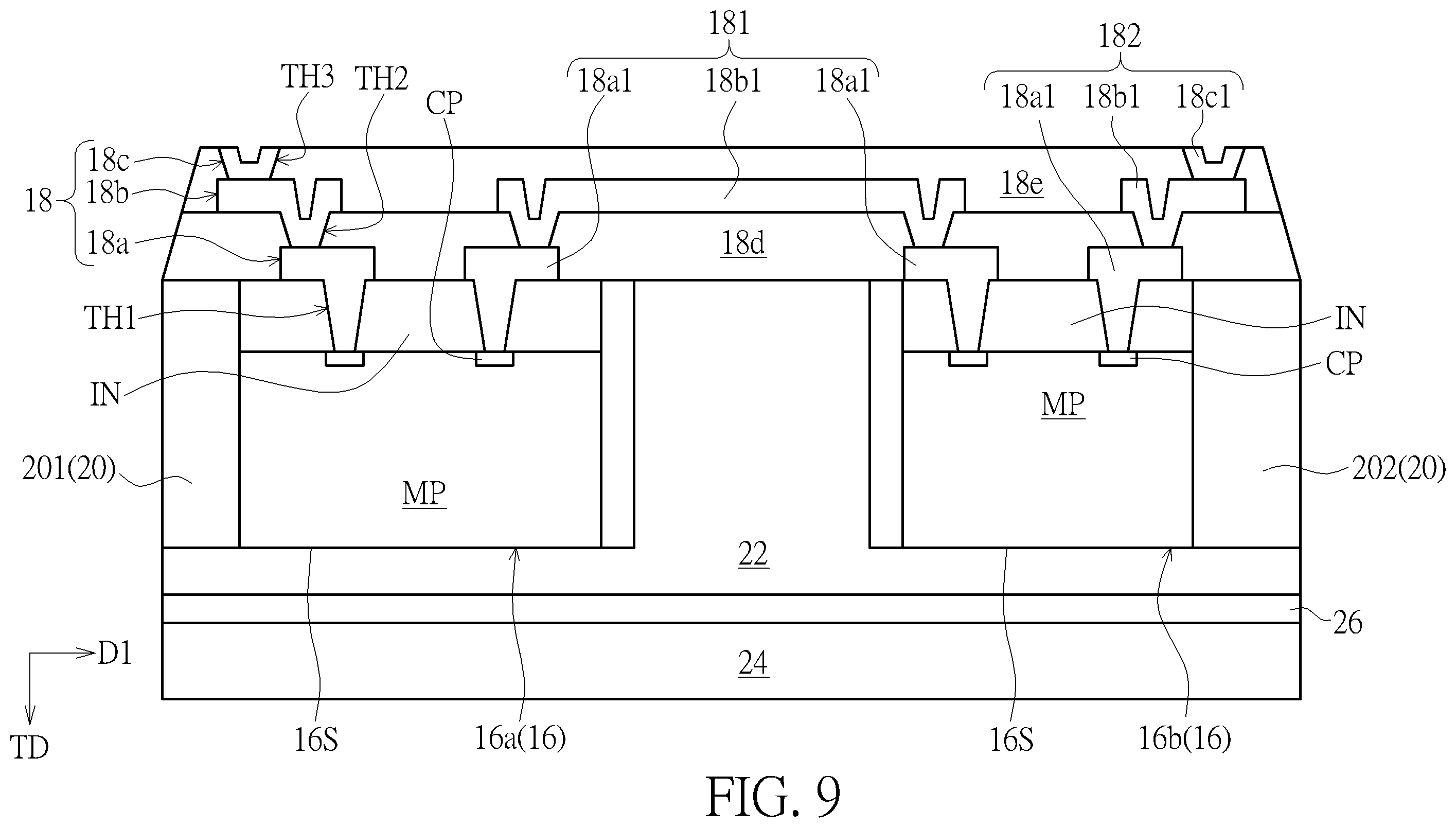 Patent US12588547 Figure 9 – Electronic device and manufacturing method thereof