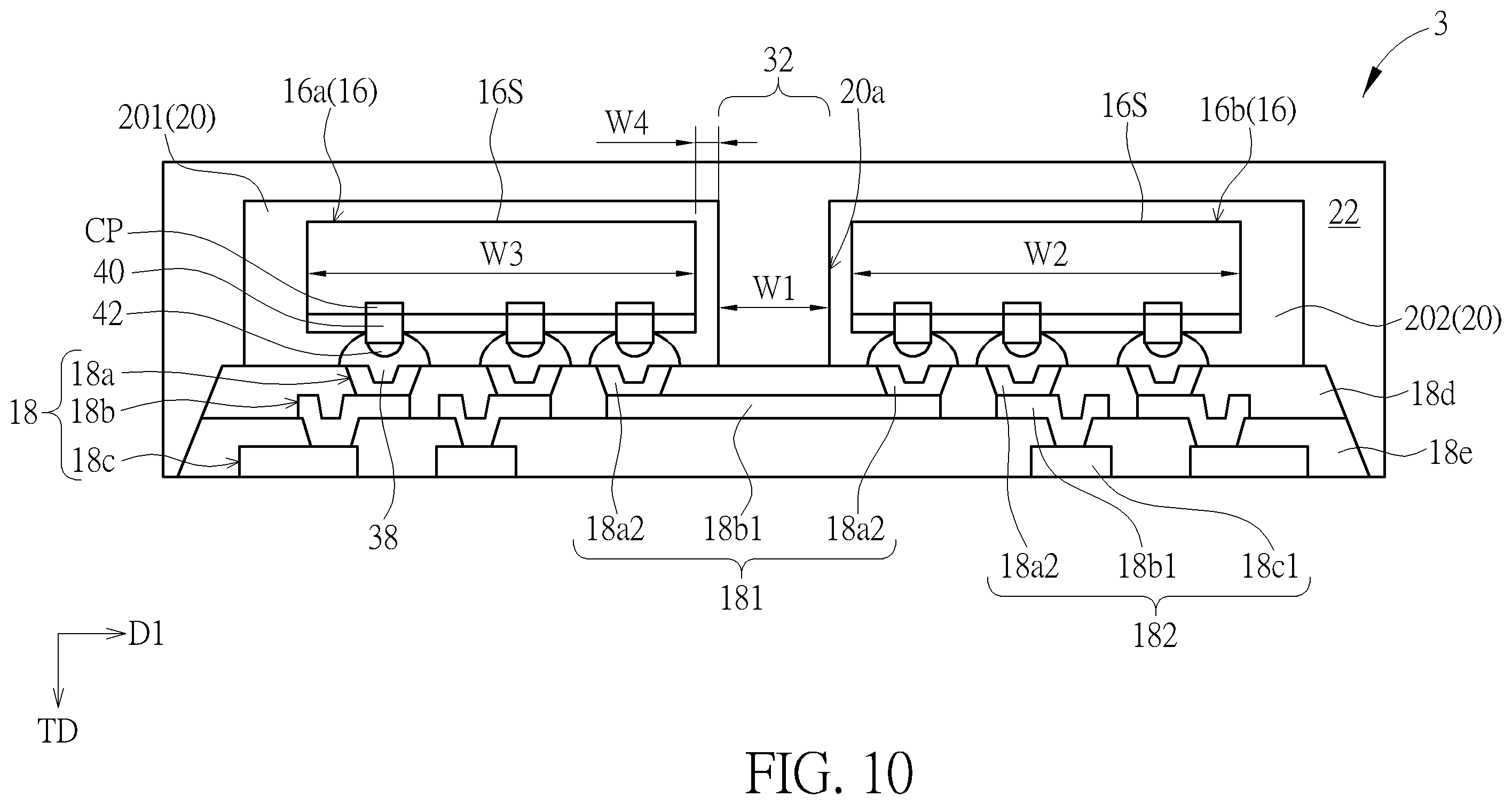 Patent US12588547 Figure 10 – Electronic device and manufacturing method thereof