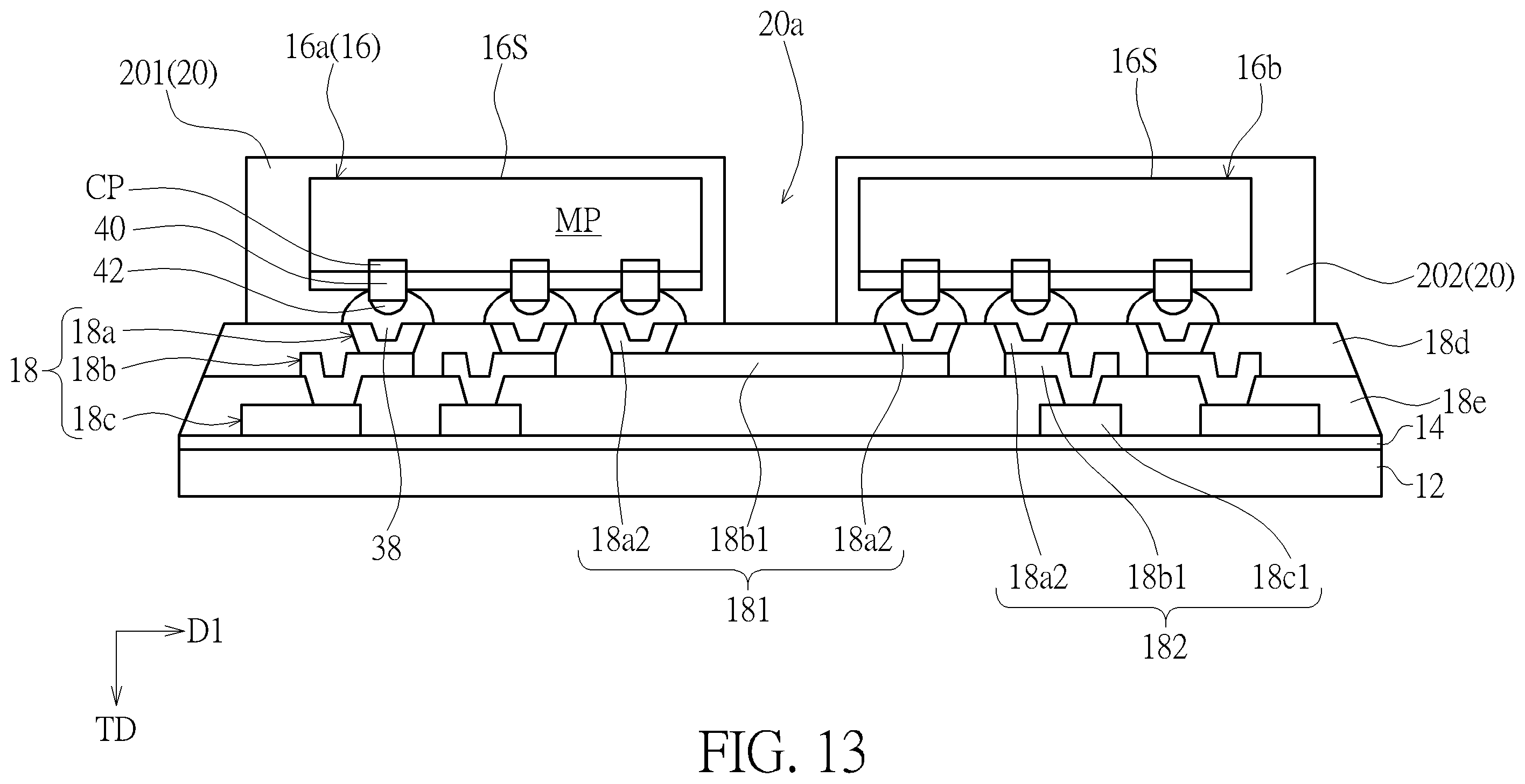 Patent US12588547 Figure 13 – Electronic device and manufacturing method thereof