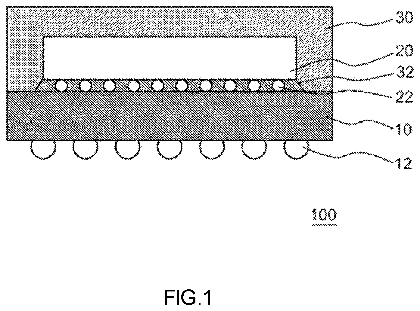 Patent US12588548 Figure 1 – Resin composition for semiconductor sealing, underfill material, mold resin, and semiconductor package