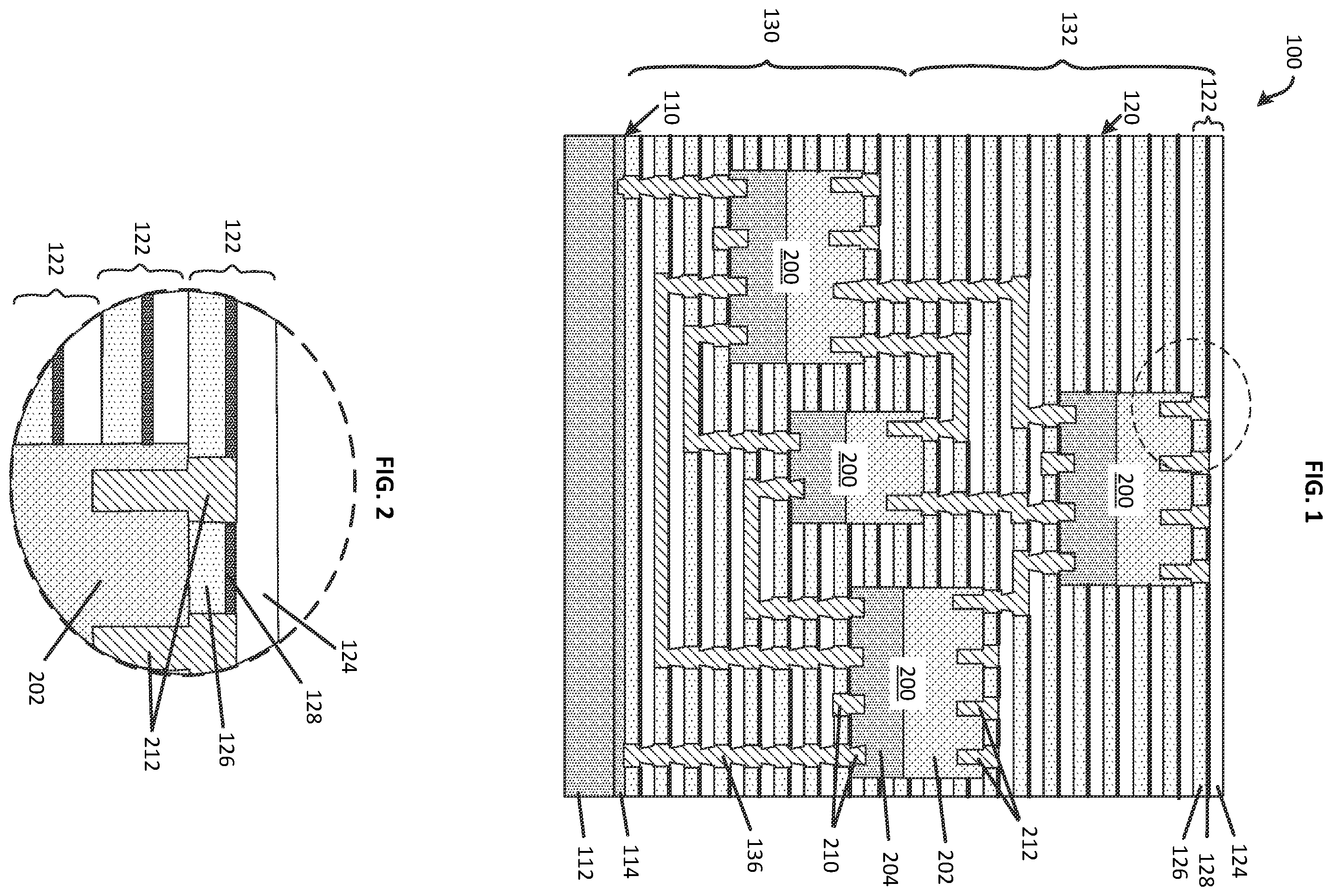 Patent US12588550 Figure 1 – Integrated circuit interconnect with embedded die