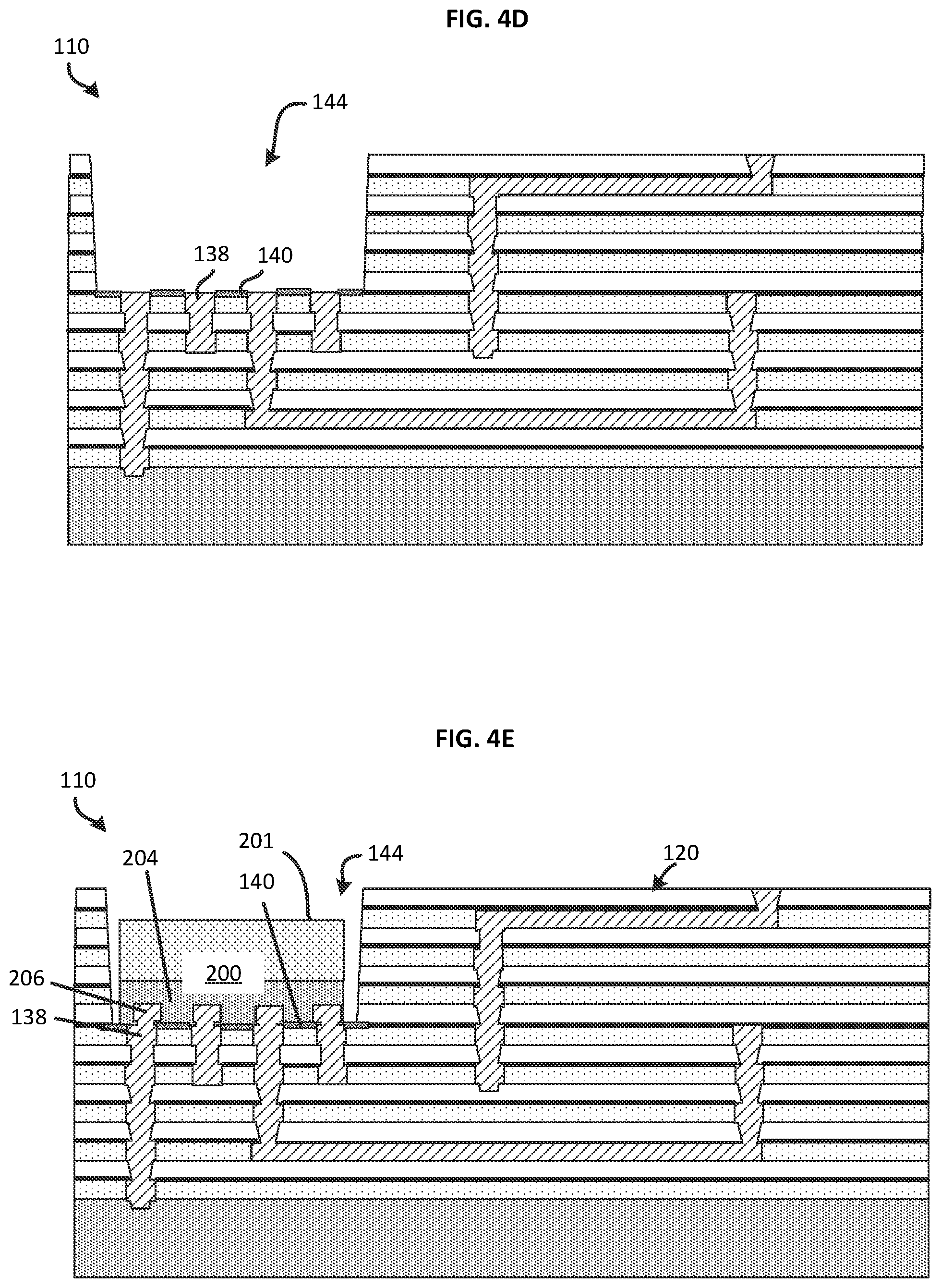 Patent US12588550 Figure 4 – Integrated circuit interconnect with embedded die