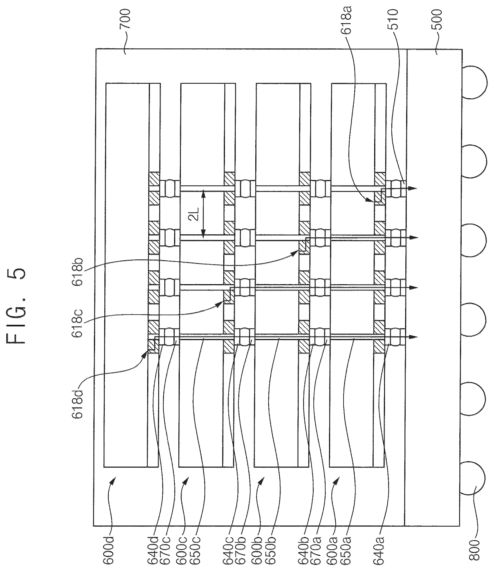 Patent US12588551 Figure 5 – Semiconductor package and method of manufacturing the semiconductor package
