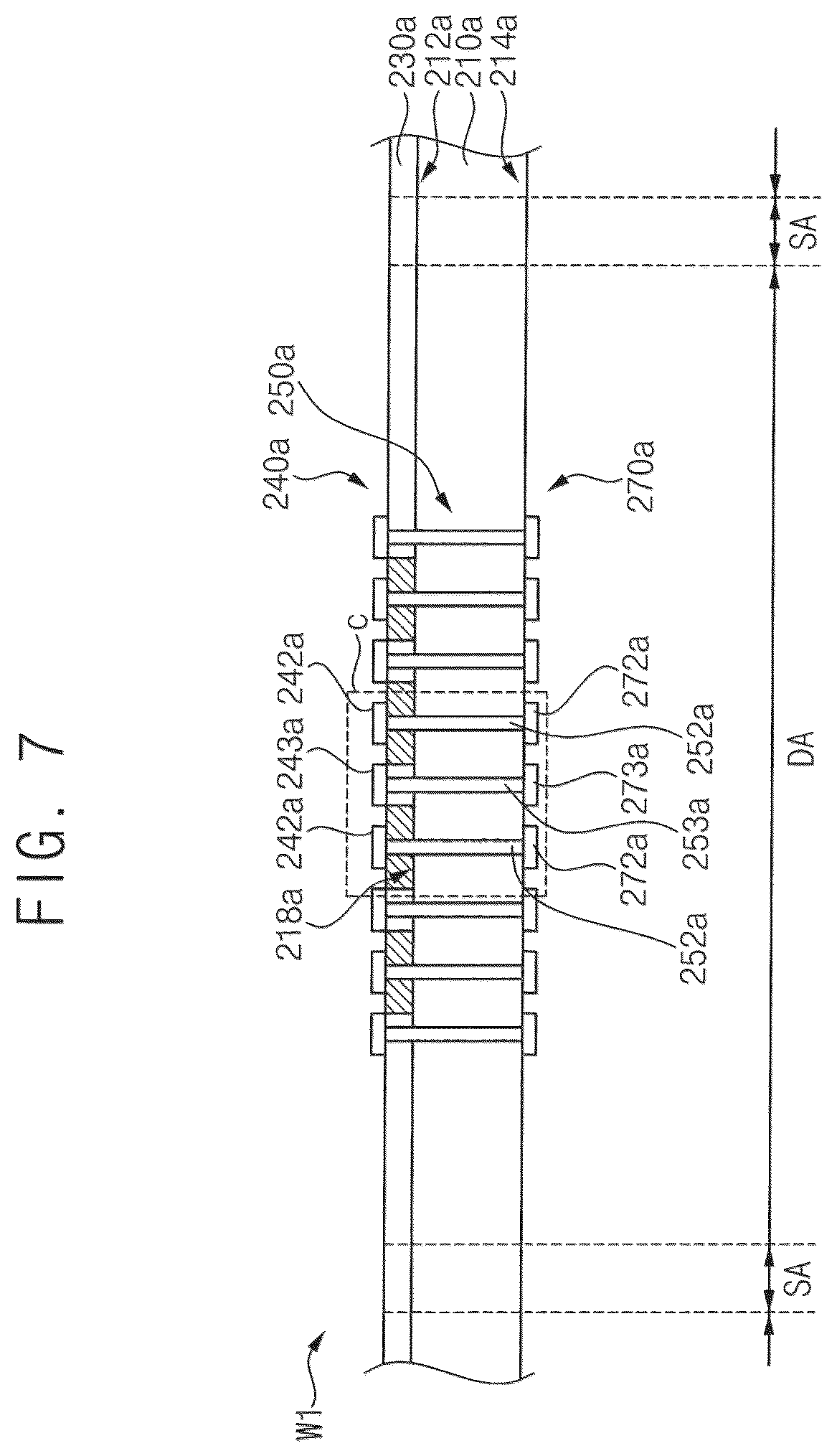 Patent US12588551 Figure 7 – Semiconductor package and method of manufacturing the semiconductor package
