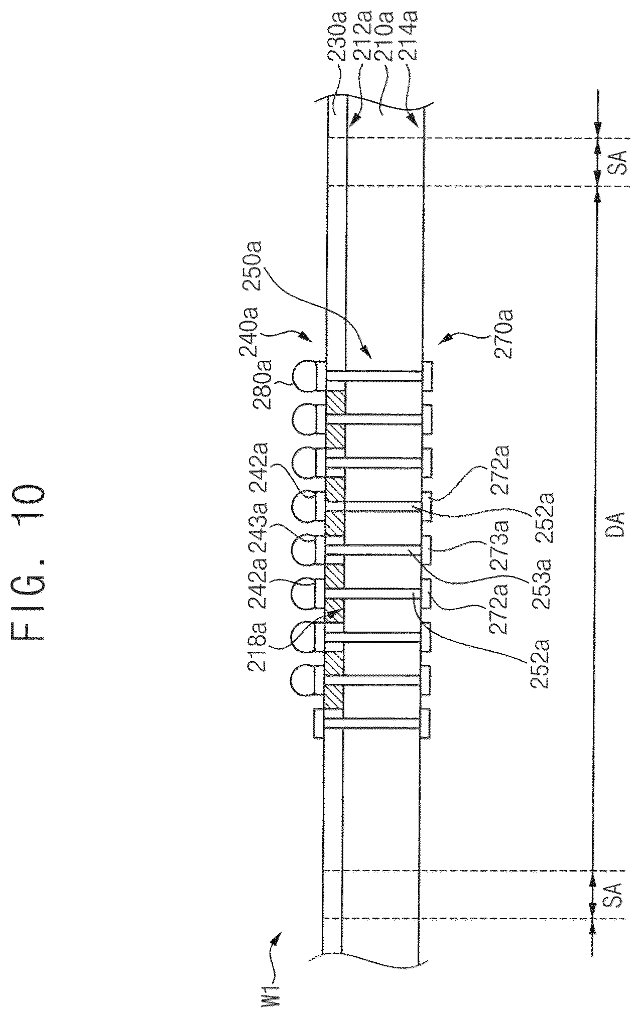 Patent US12588551 Figure 10 – Semiconductor package and method of manufacturing the semiconductor package