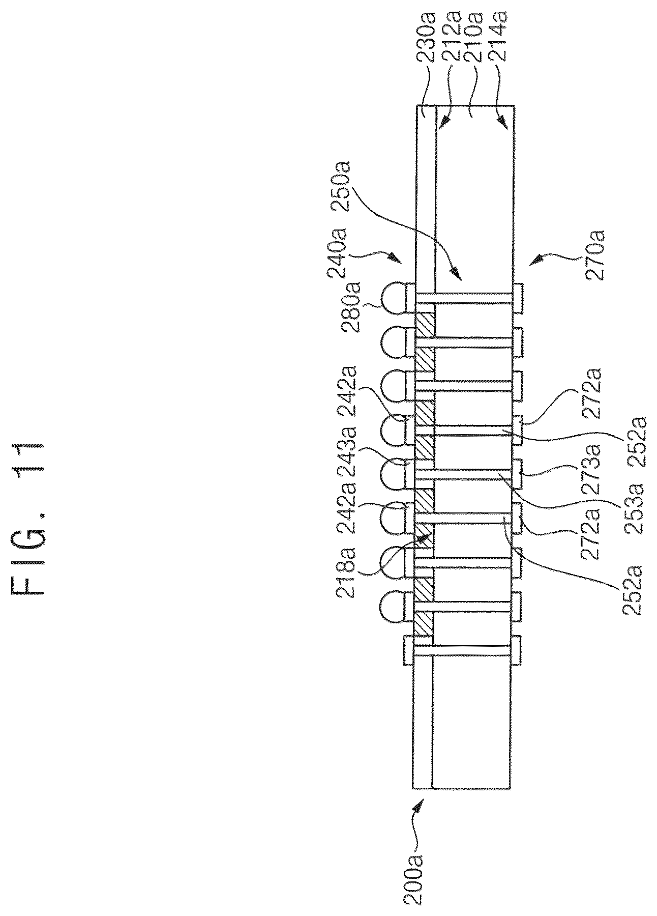 Patent US12588551 Figure 11 – Semiconductor package and method of manufacturing the semiconductor package