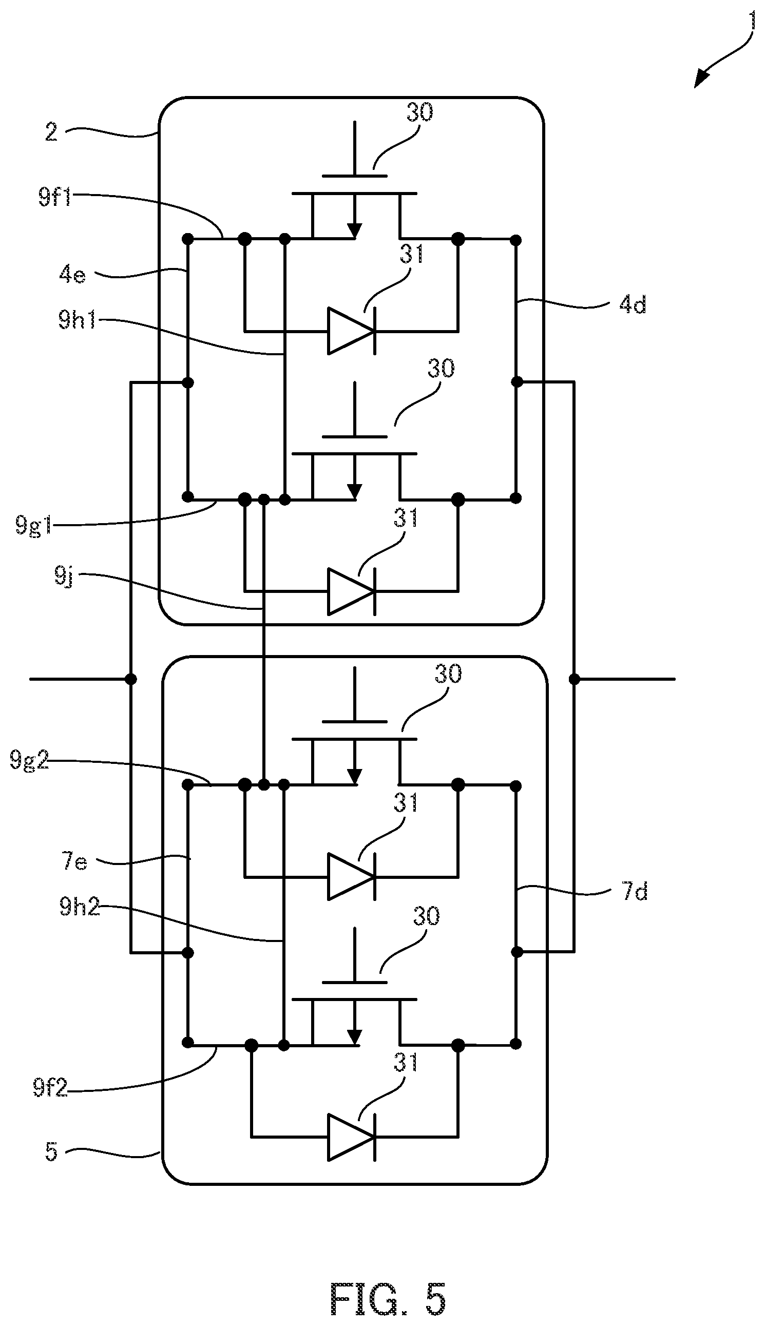 Patent US12588552 Figure 5 – Multi-chip semiconductor switching device