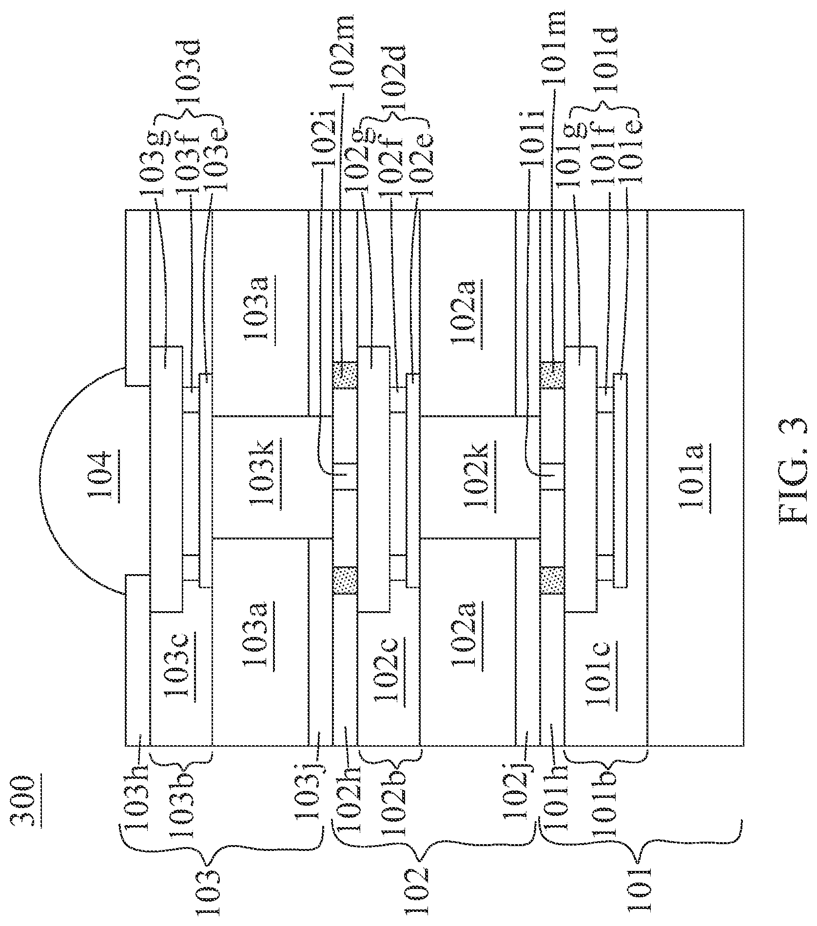 Patent US12588553 Figure 3 – Semiconductor structure having conductive pad with protrusion and manufacturing method thereof