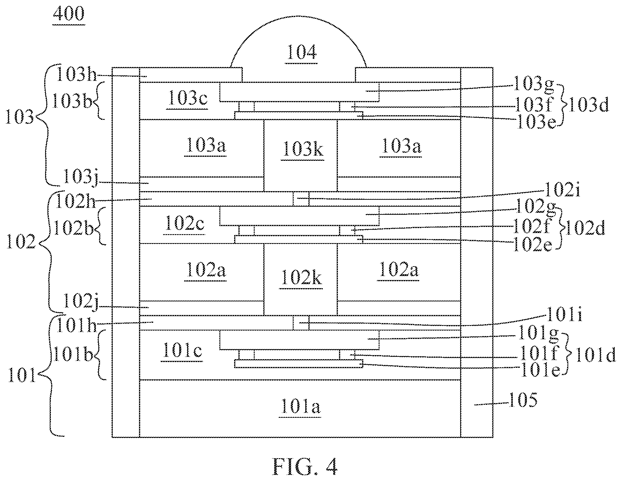 Patent US12588553 Figure 4 – Semiconductor structure having conductive pad with protrusion and manufacturing method thereof