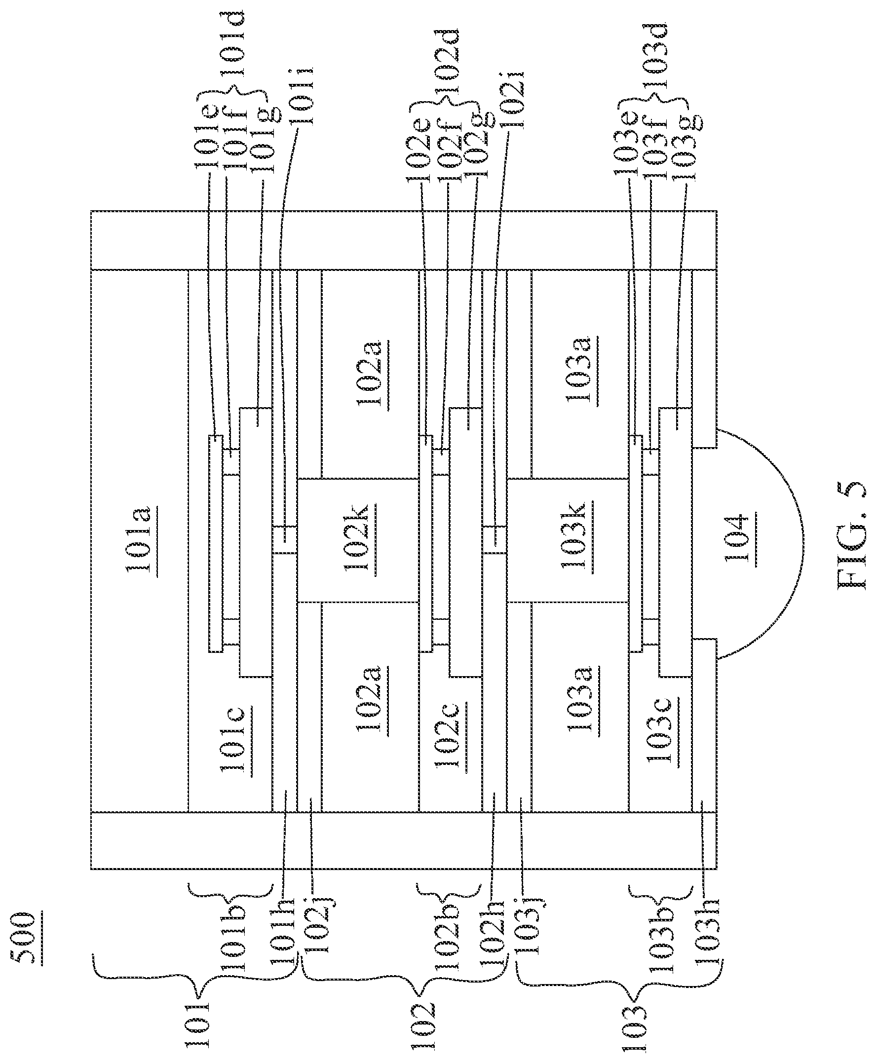 Patent US12588553 Figure 5 – Semiconductor structure having conductive pad with protrusion and manufacturing method thereof