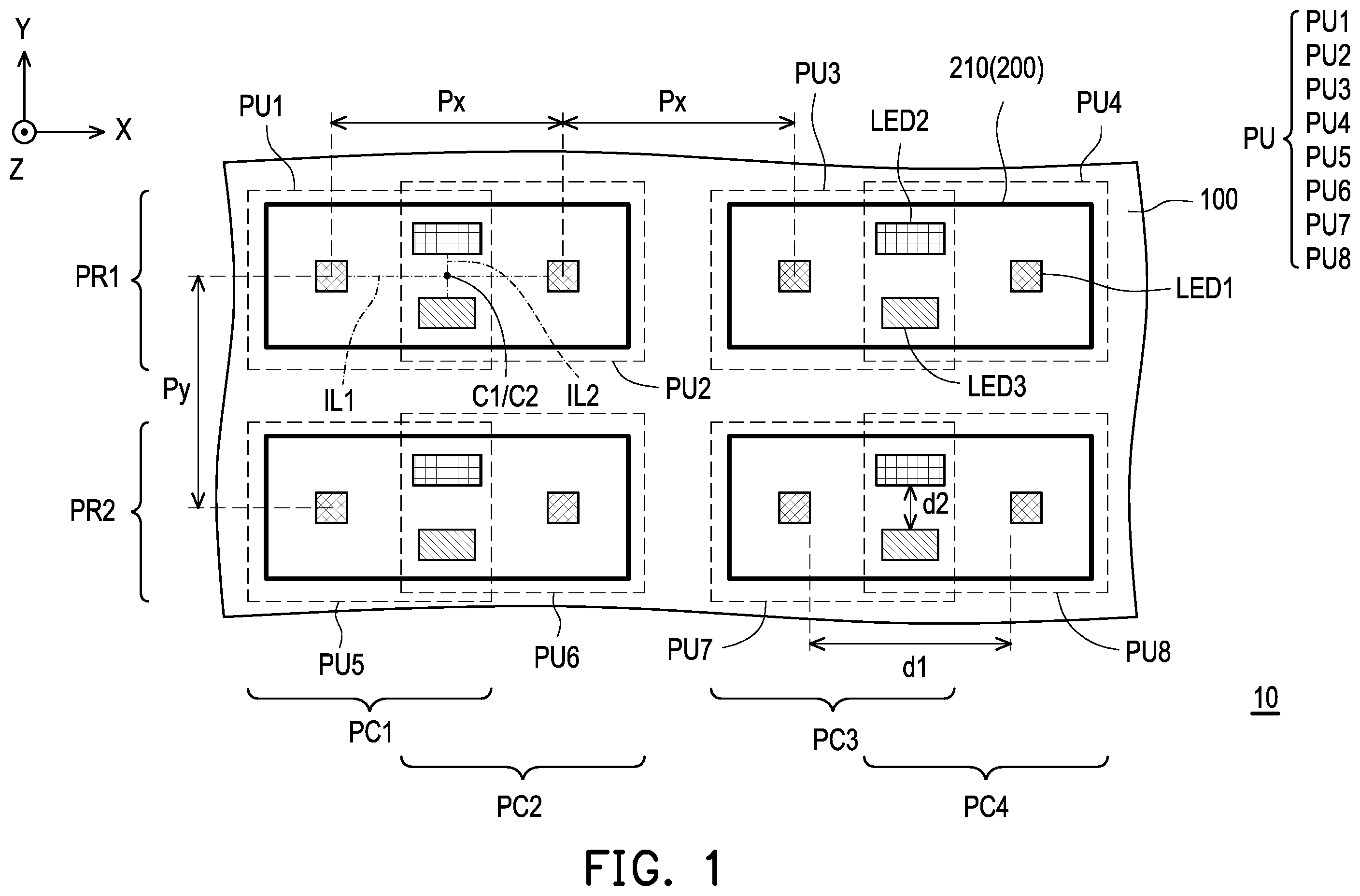Patent US12588556 — Display apparatus — Figure 1