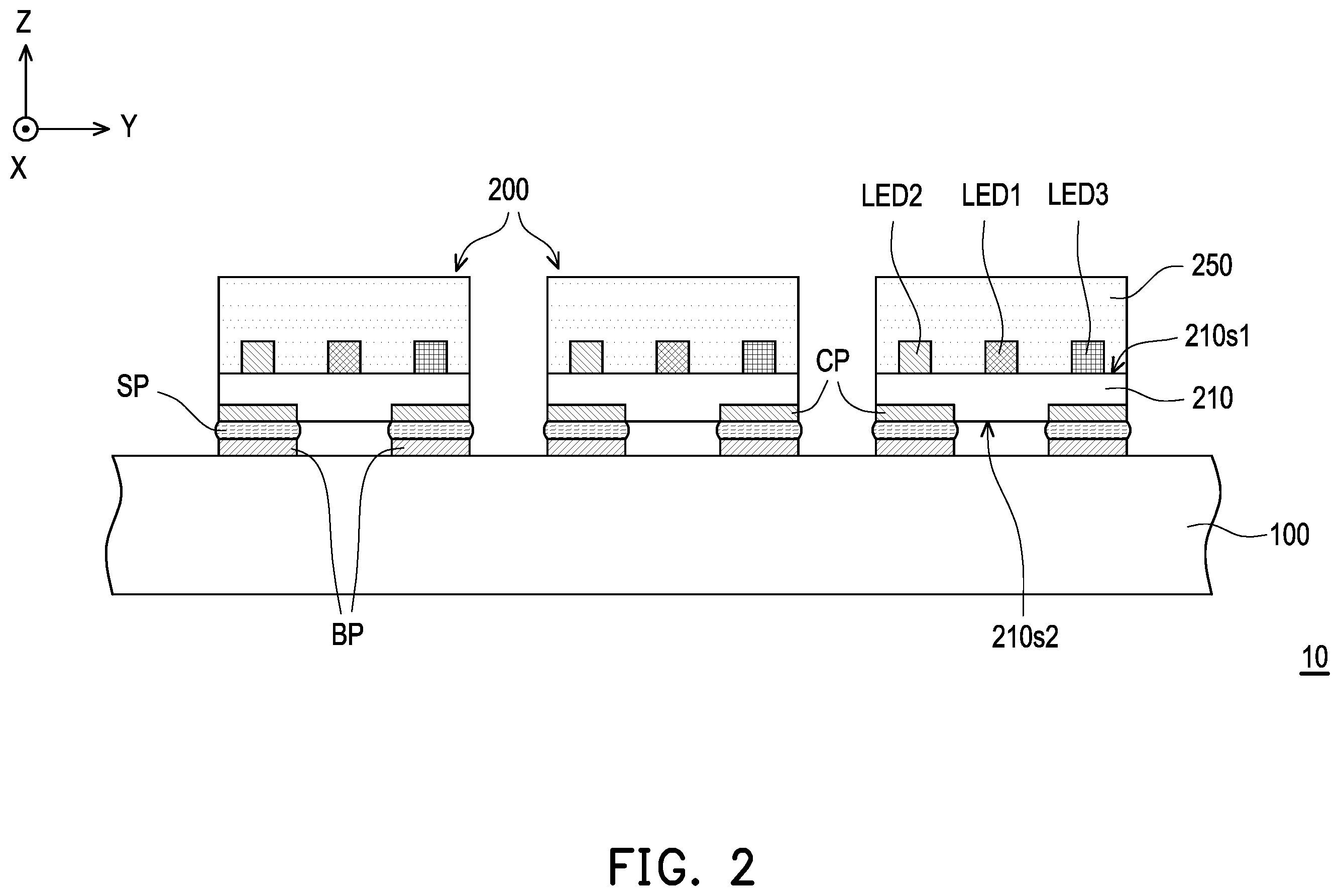 Patent US12588556 Figure 2 – Display apparatus