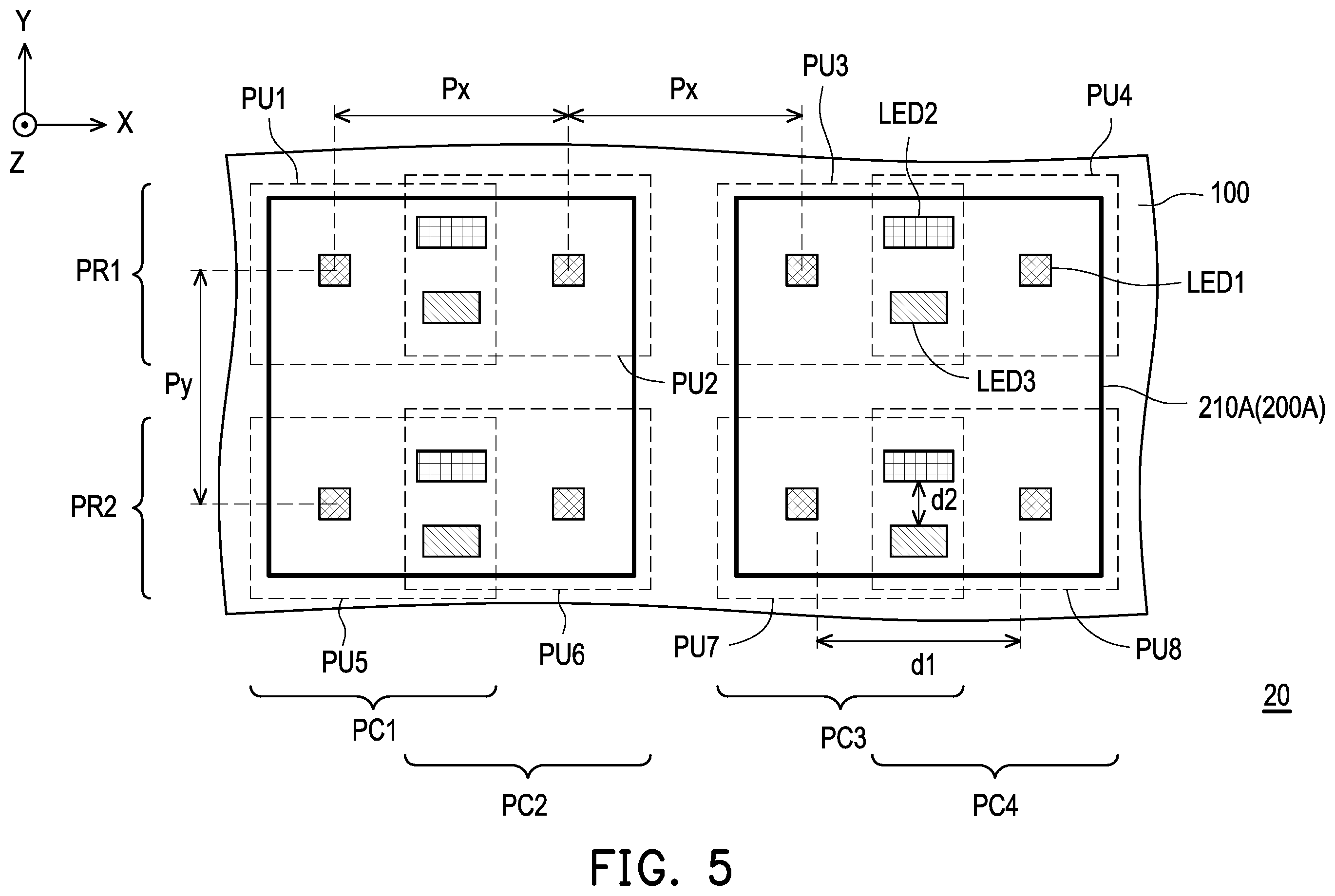 Patent US12588556 Figure 5 – Display apparatus