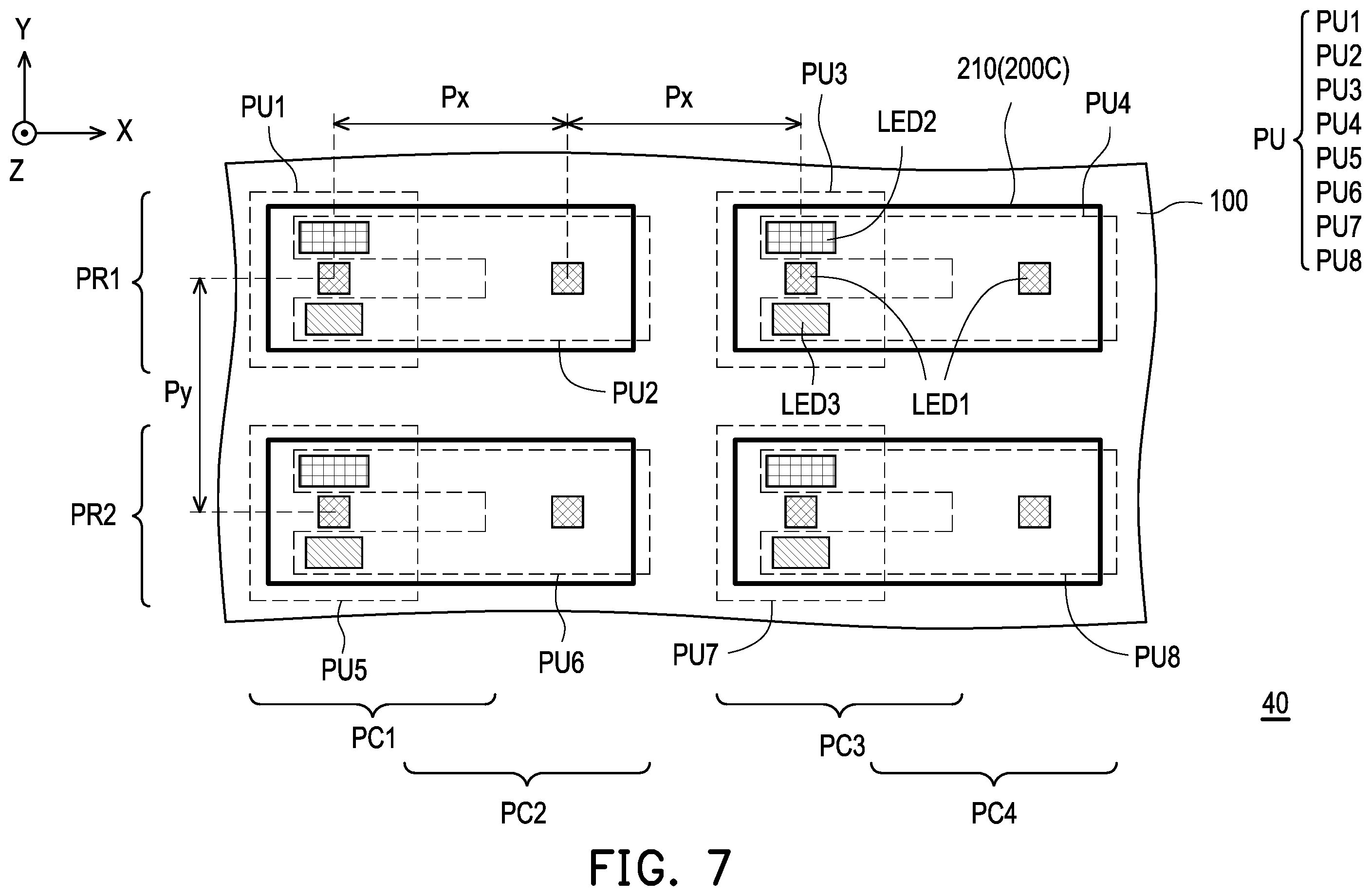 Patent US12588556 Figure 7 – Display apparatus