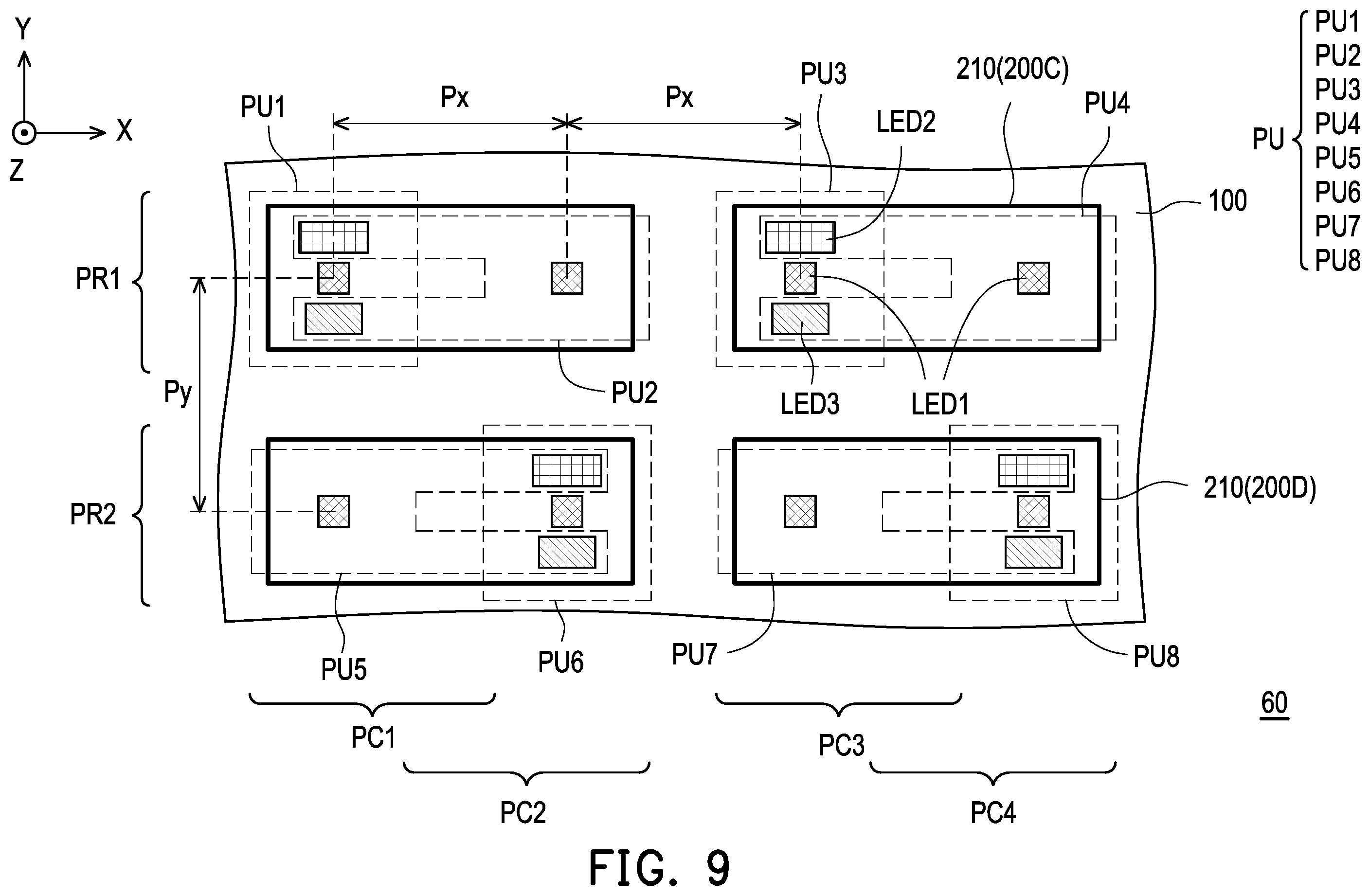 Patent US12588556 Figure 9 – Display apparatus
