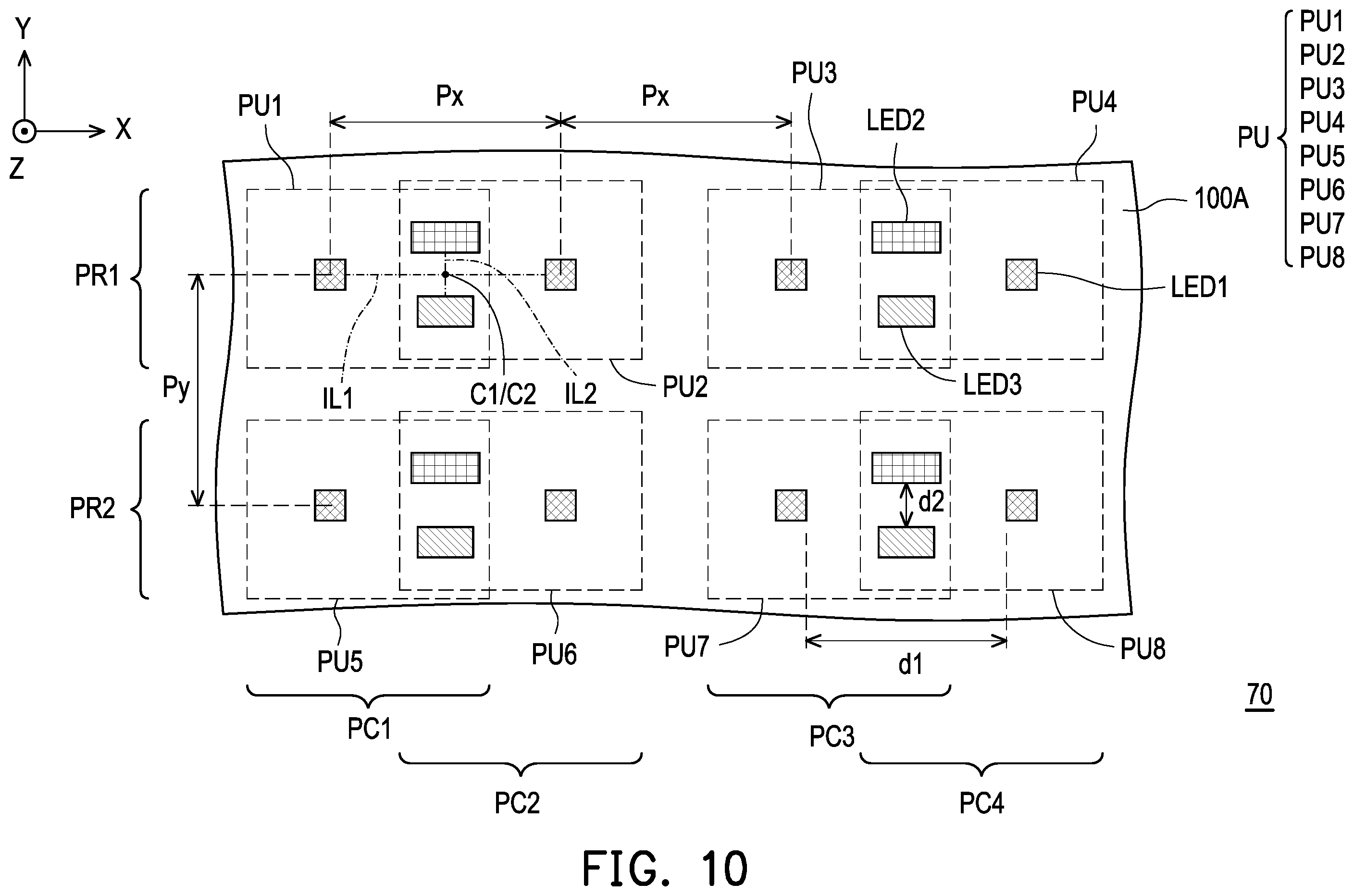 Patent US12588556 Figure 10 – Display apparatus