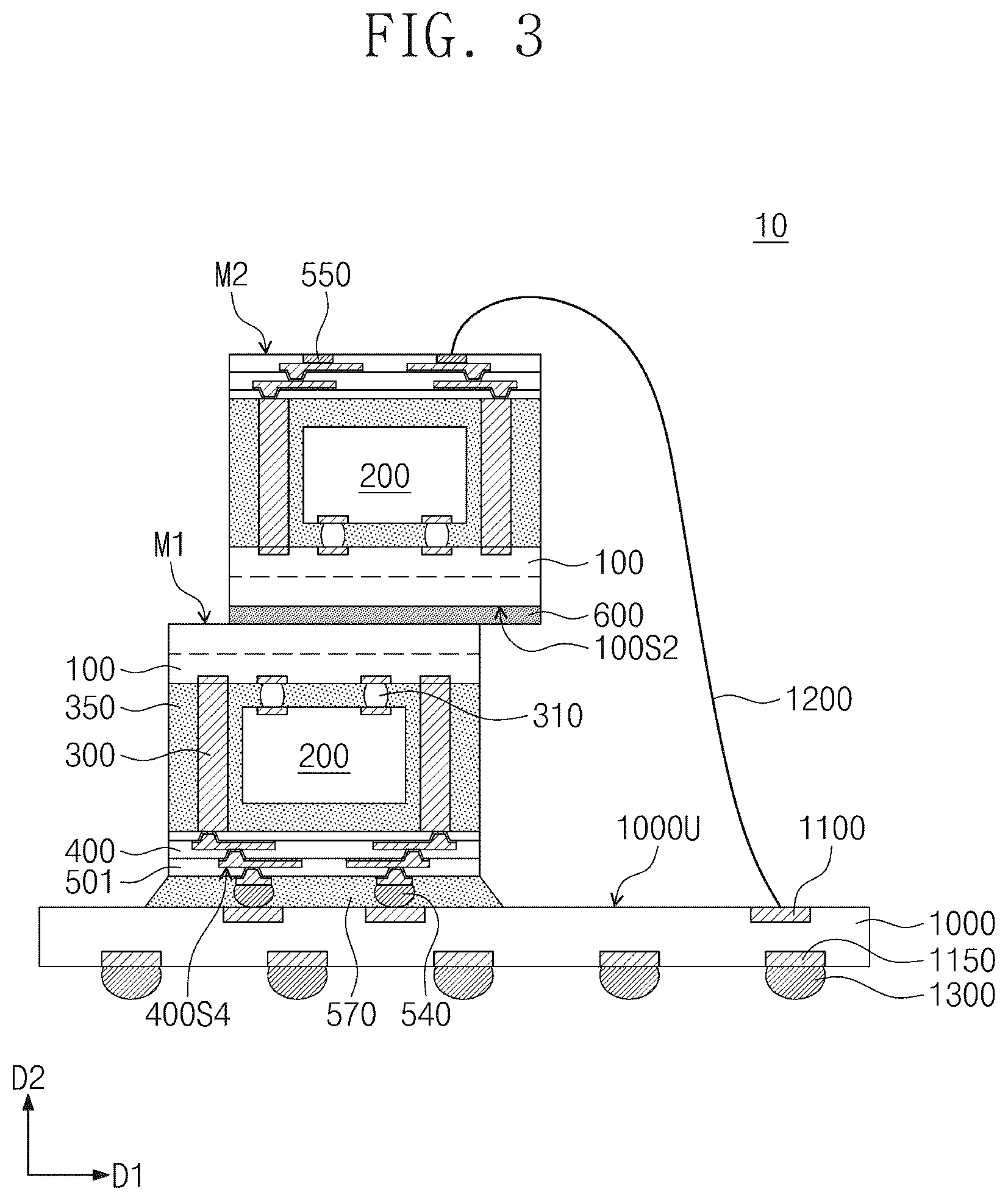 Patent US12588558 Figure 3 – Semiconductor package