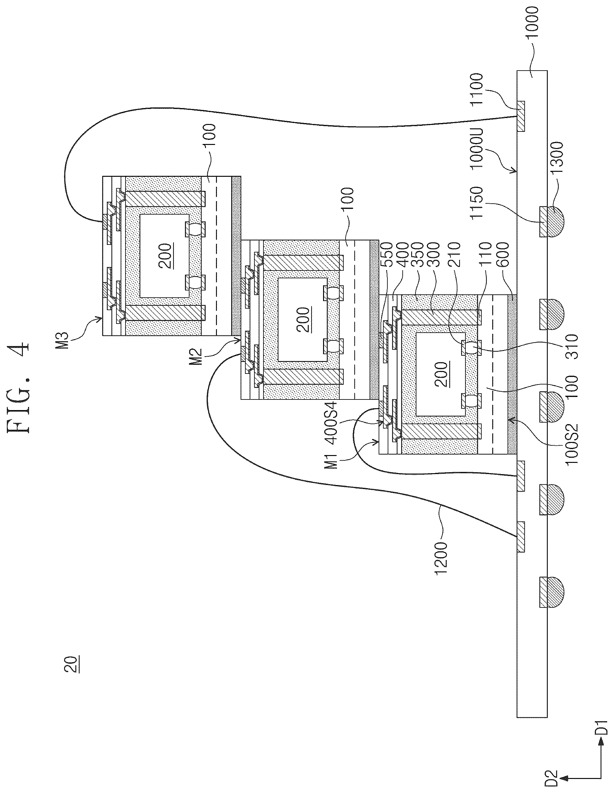 Patent US12588558 Figure 4 – Semiconductor package