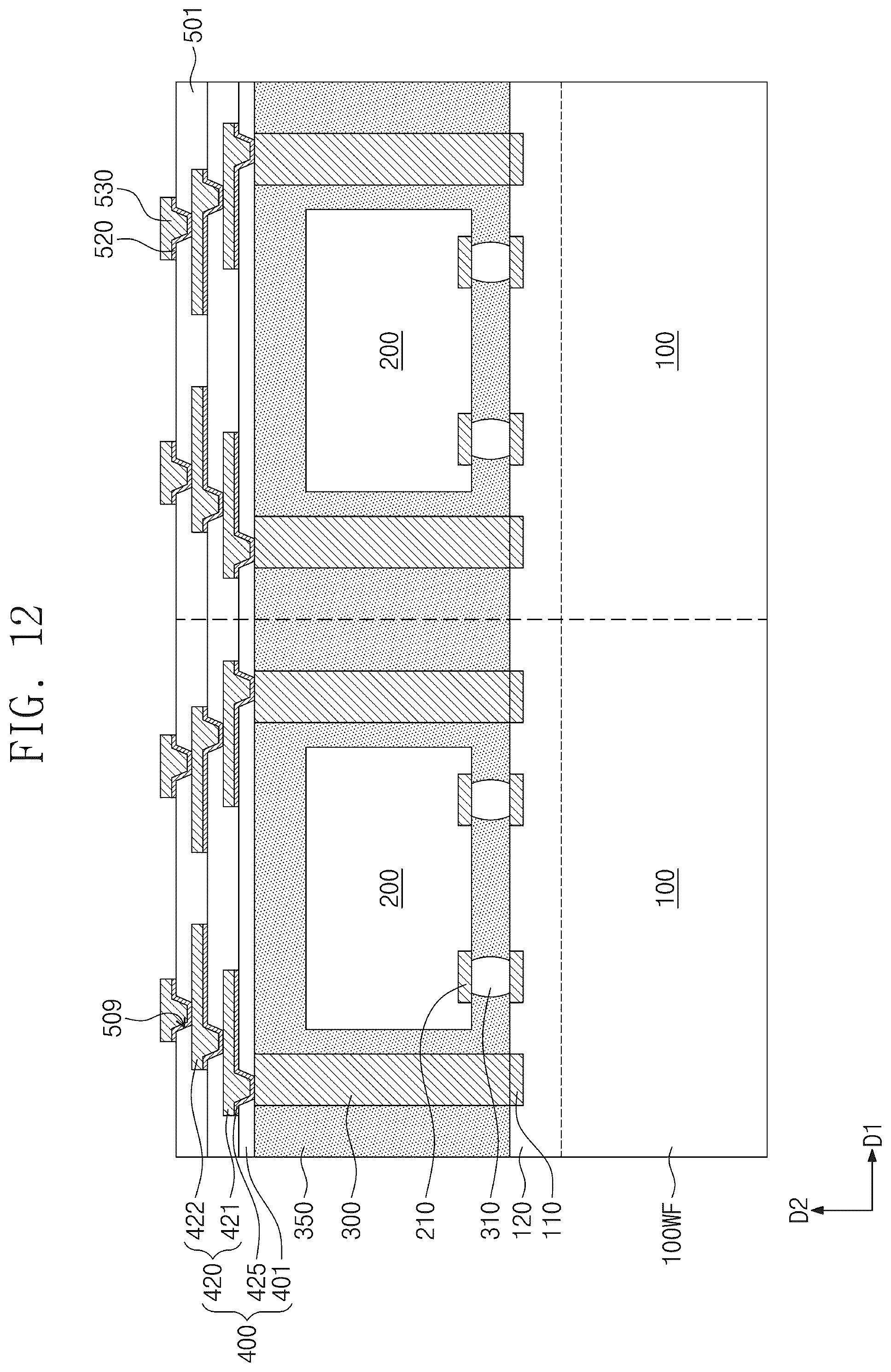 Patent US12588558 Figure 12 – Semiconductor package