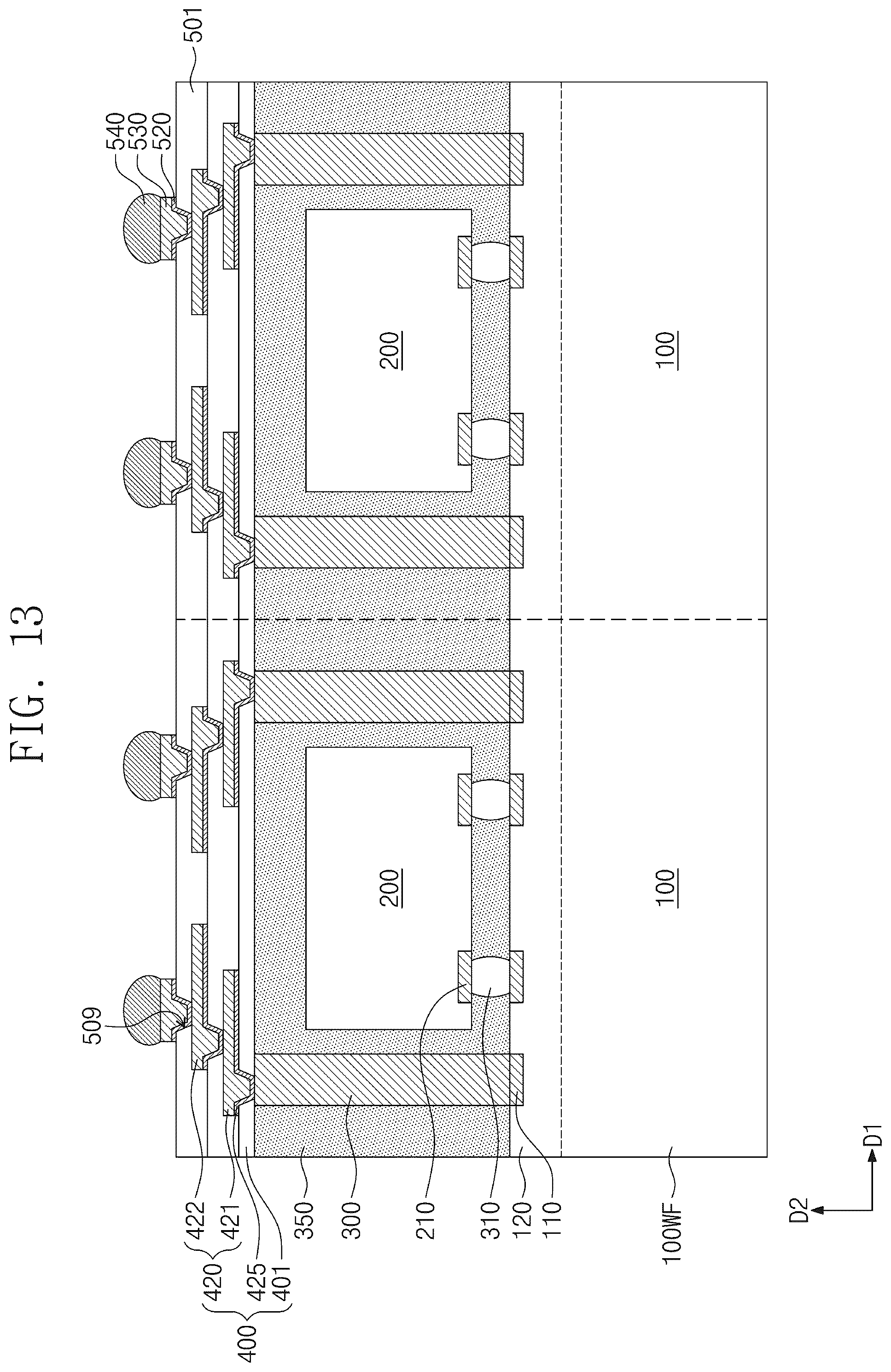 Patent US12588558 Figure 13 – Semiconductor package