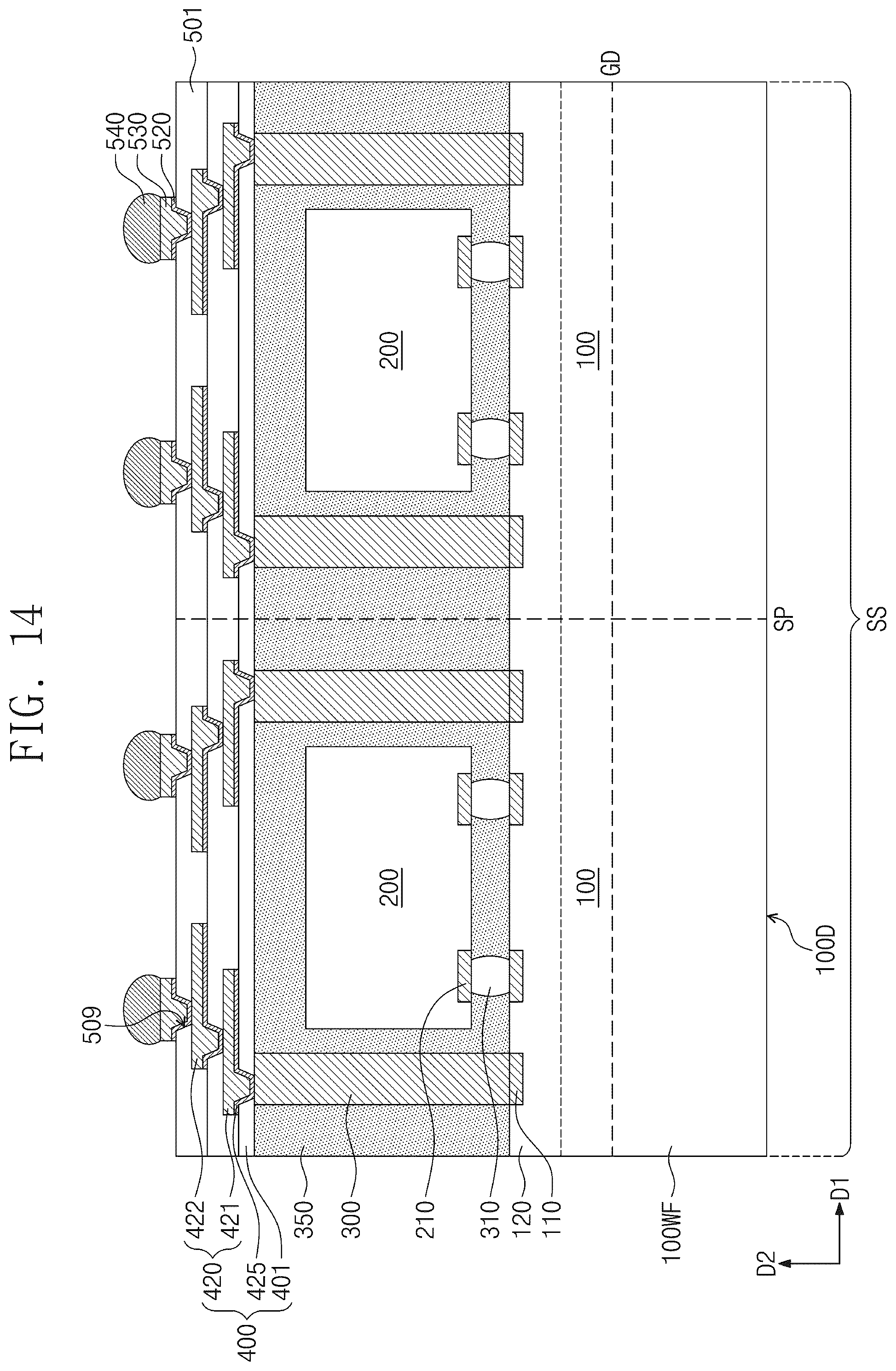 Patent US12588558 Figure 14 – Semiconductor package