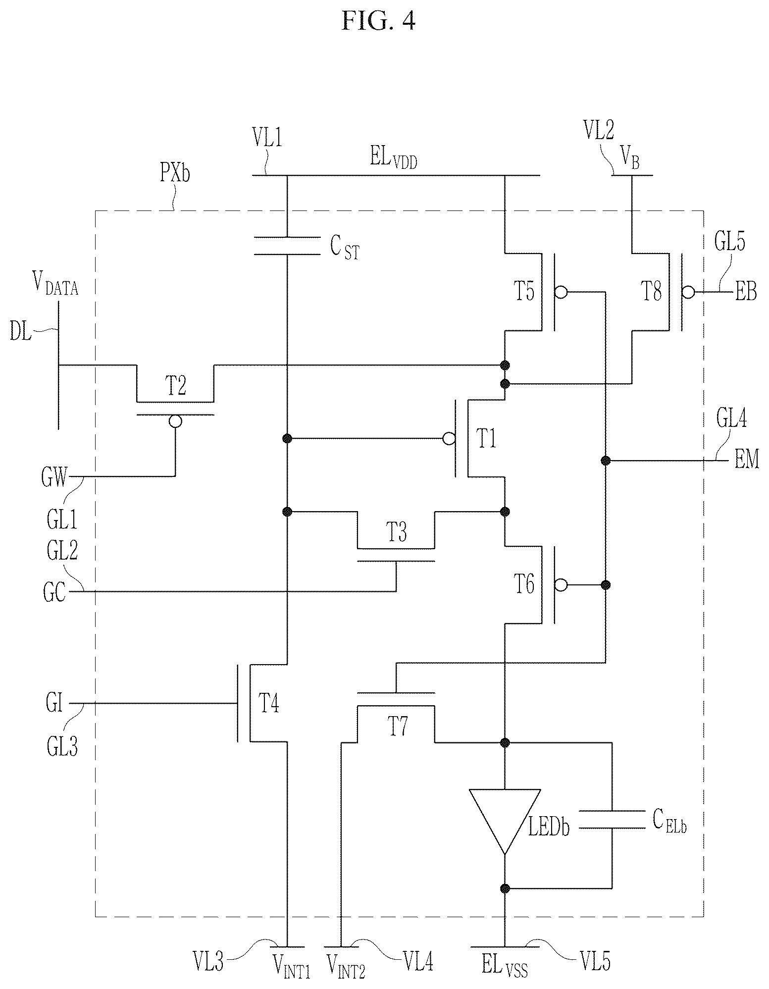 Patent US12588561 Figure 4 – Light emitting display device