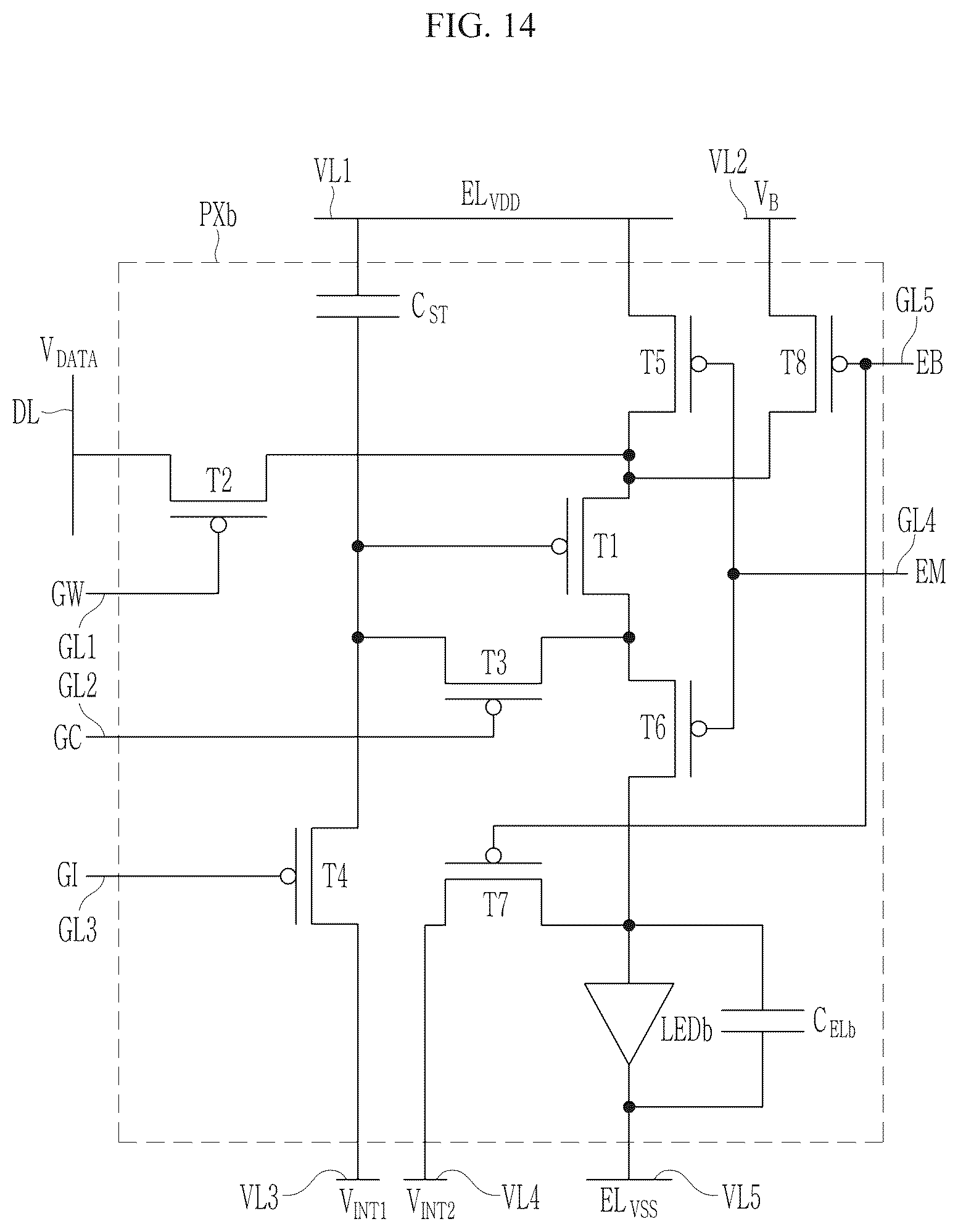 Patent US12588561 Figure 14 – Light emitting display device
