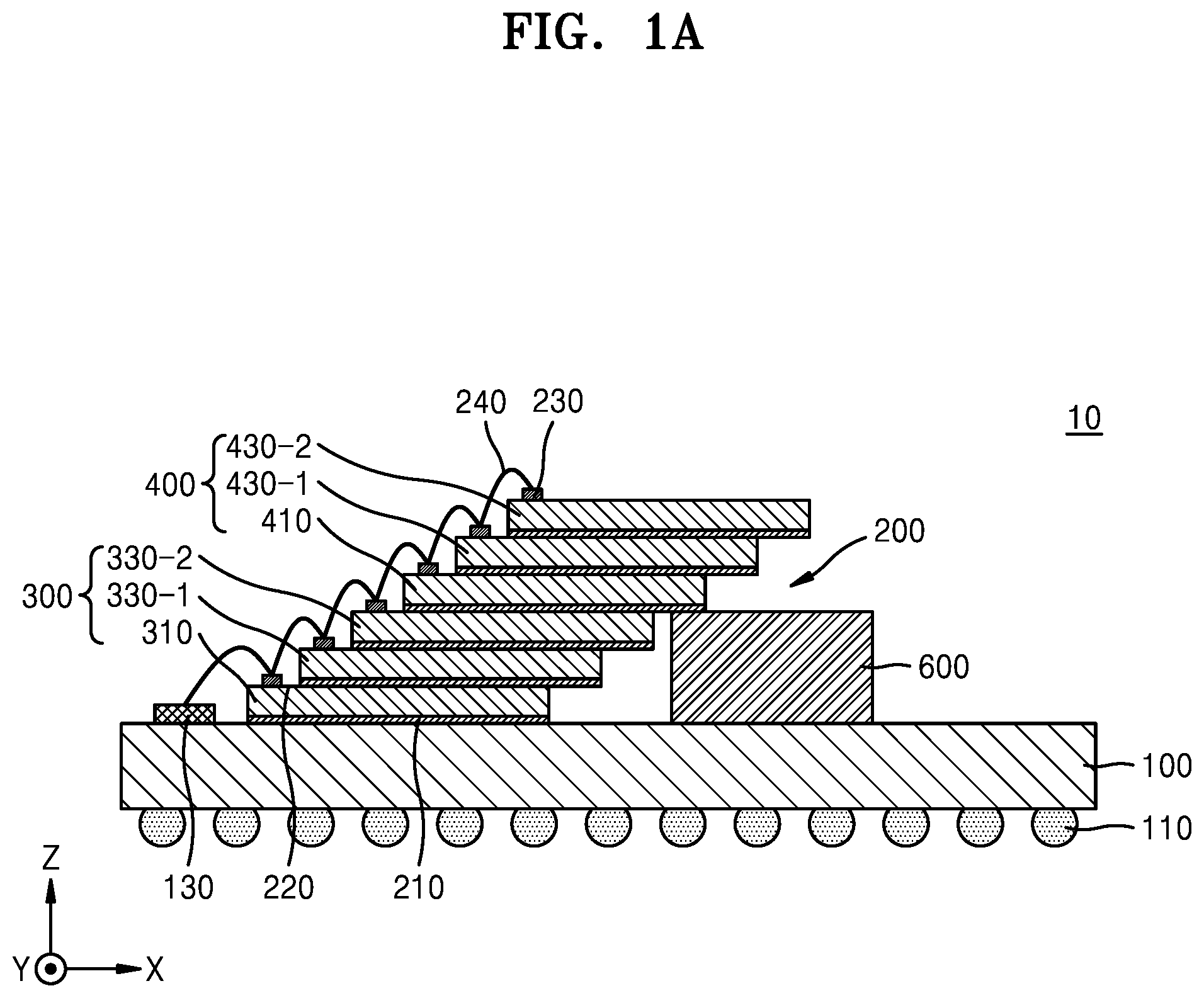 Patent US12588562 Figure 1 – Semiconductor package