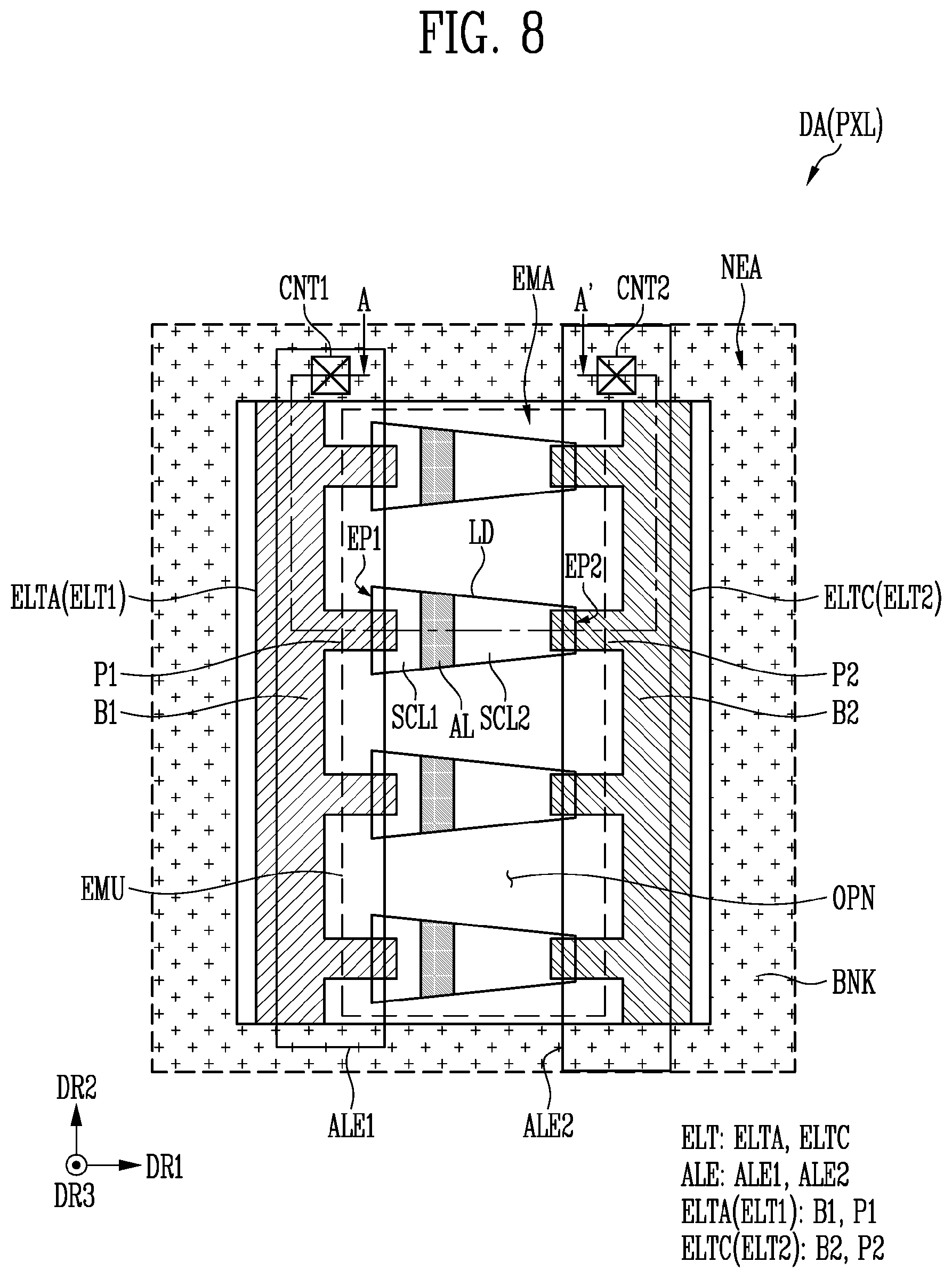 Patent US12588566 Figure 5 – Display device and manufacturing method thereof
