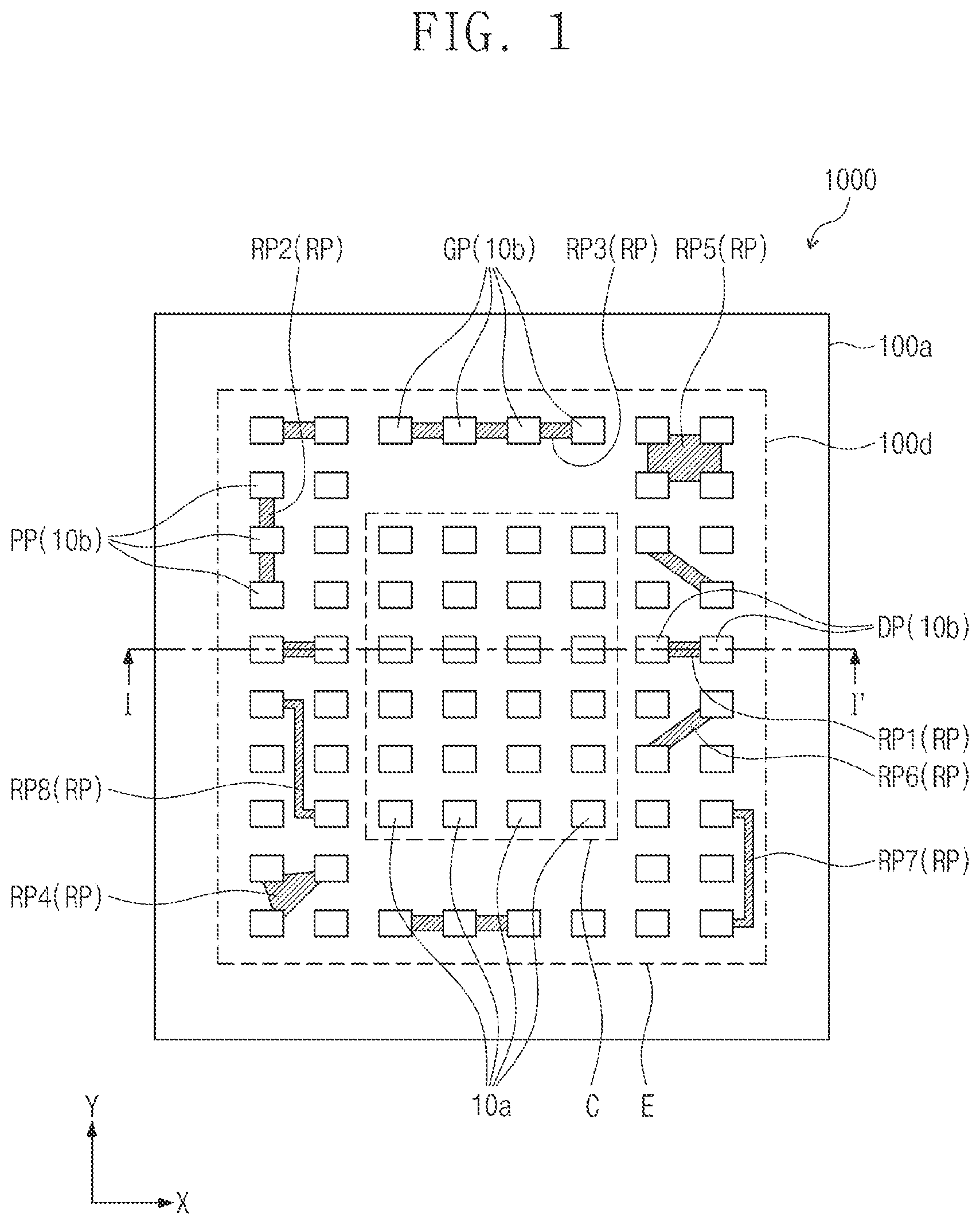 Patent US12588568 Figure 1 – Semiconductor package