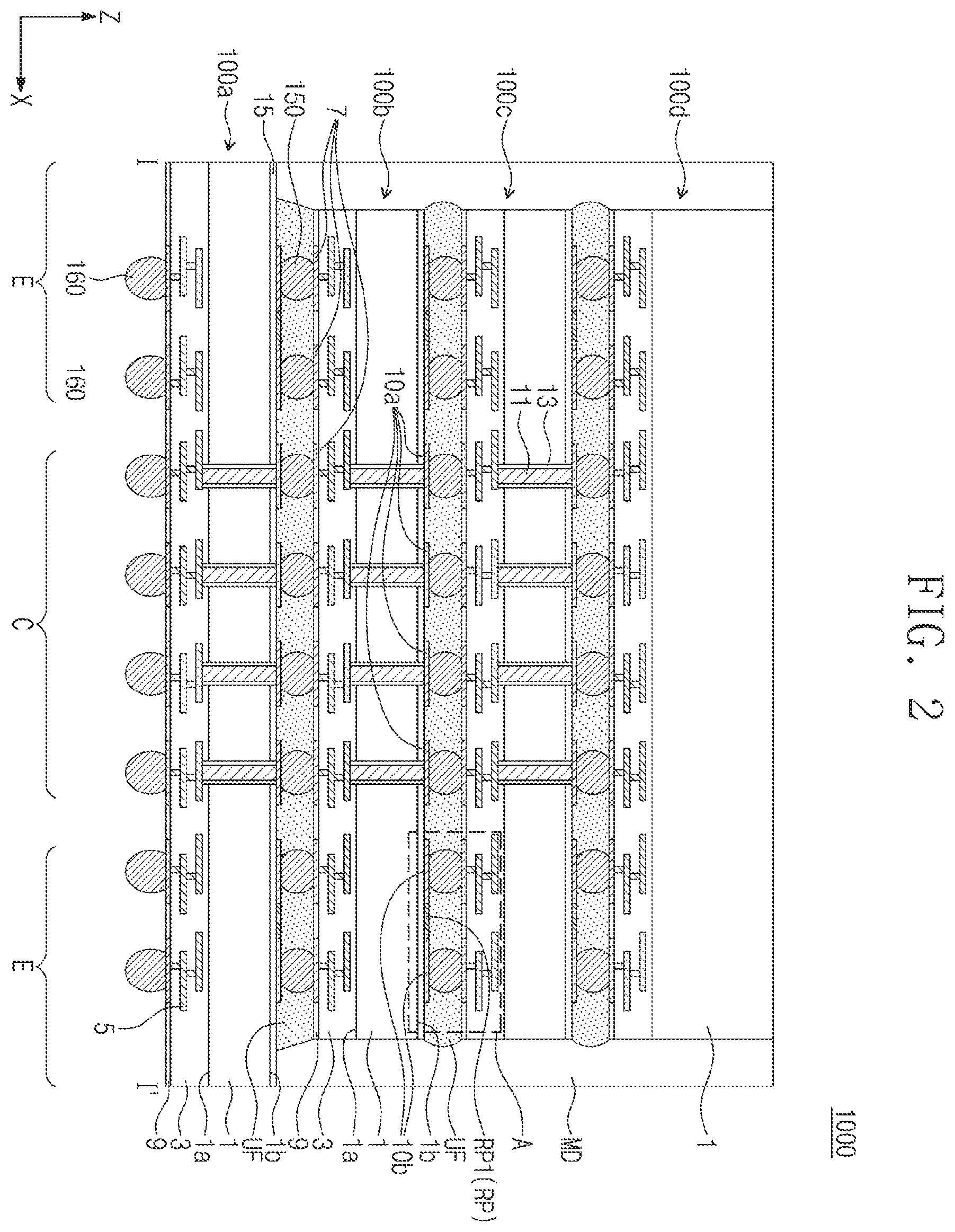 Patent US12588568 Figure 2 – Semiconductor package