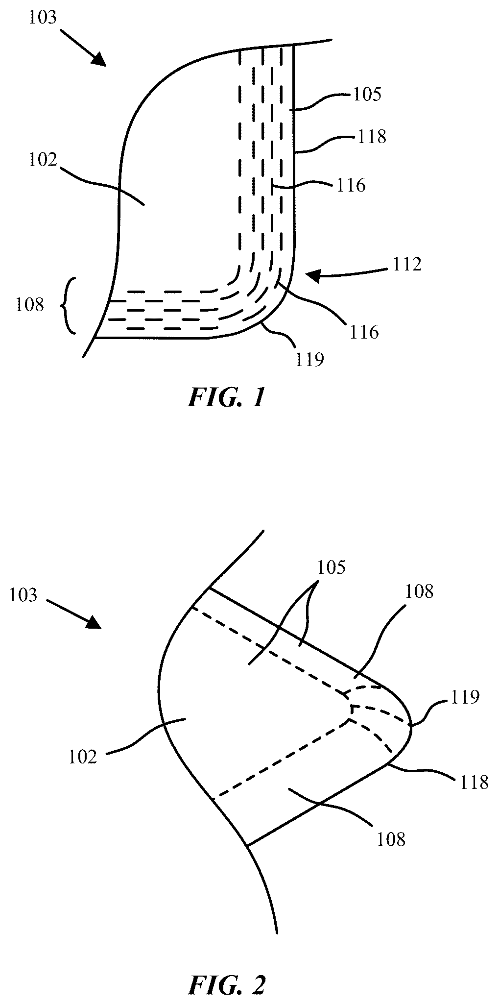 Patent US12588569 Figure 1 – Buried seam with kirigami pattern for 3D micro LED display