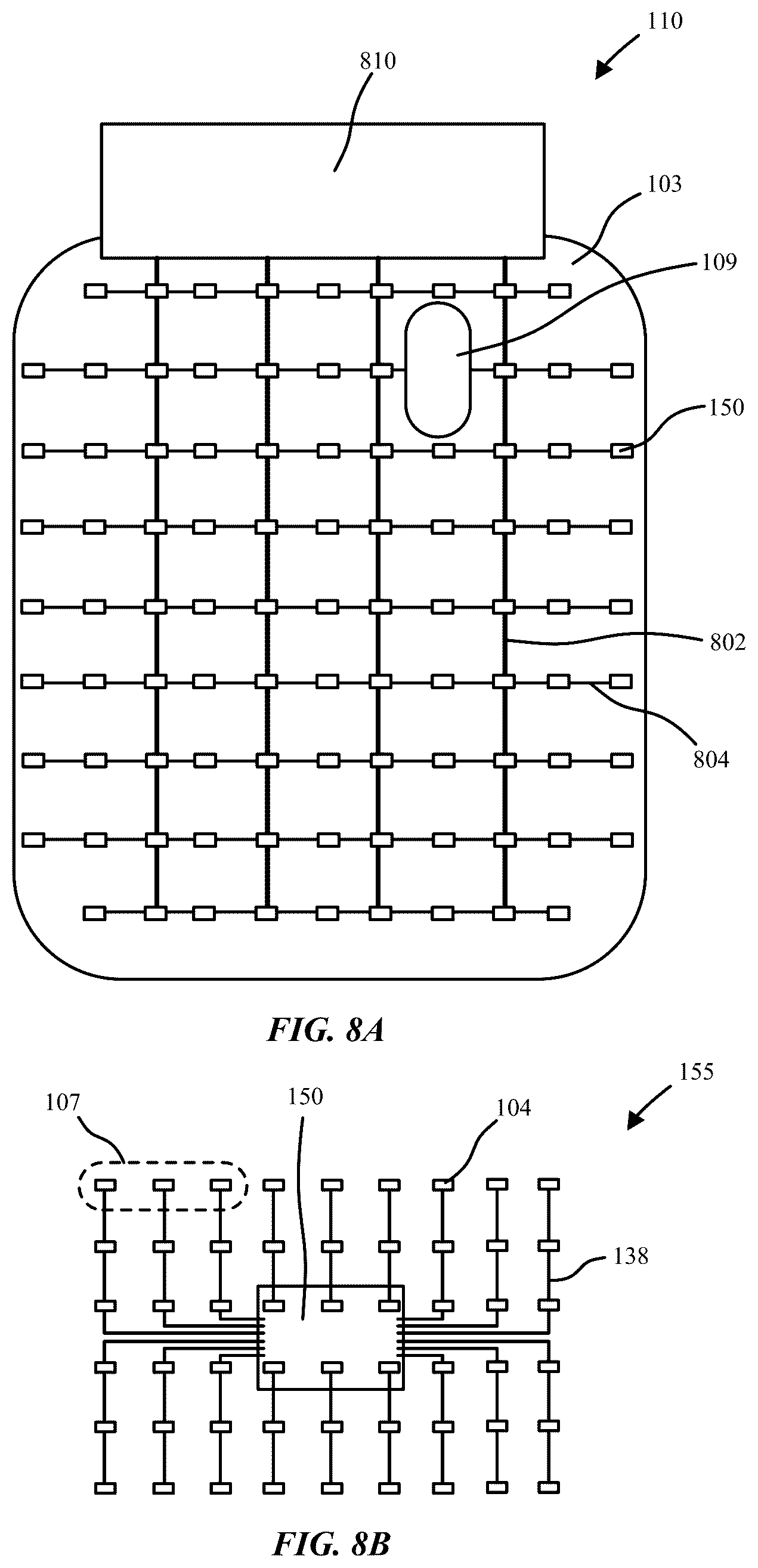 Patent US12588569 Figure 5 – Buried seam with kirigami pattern for 3D micro LED display