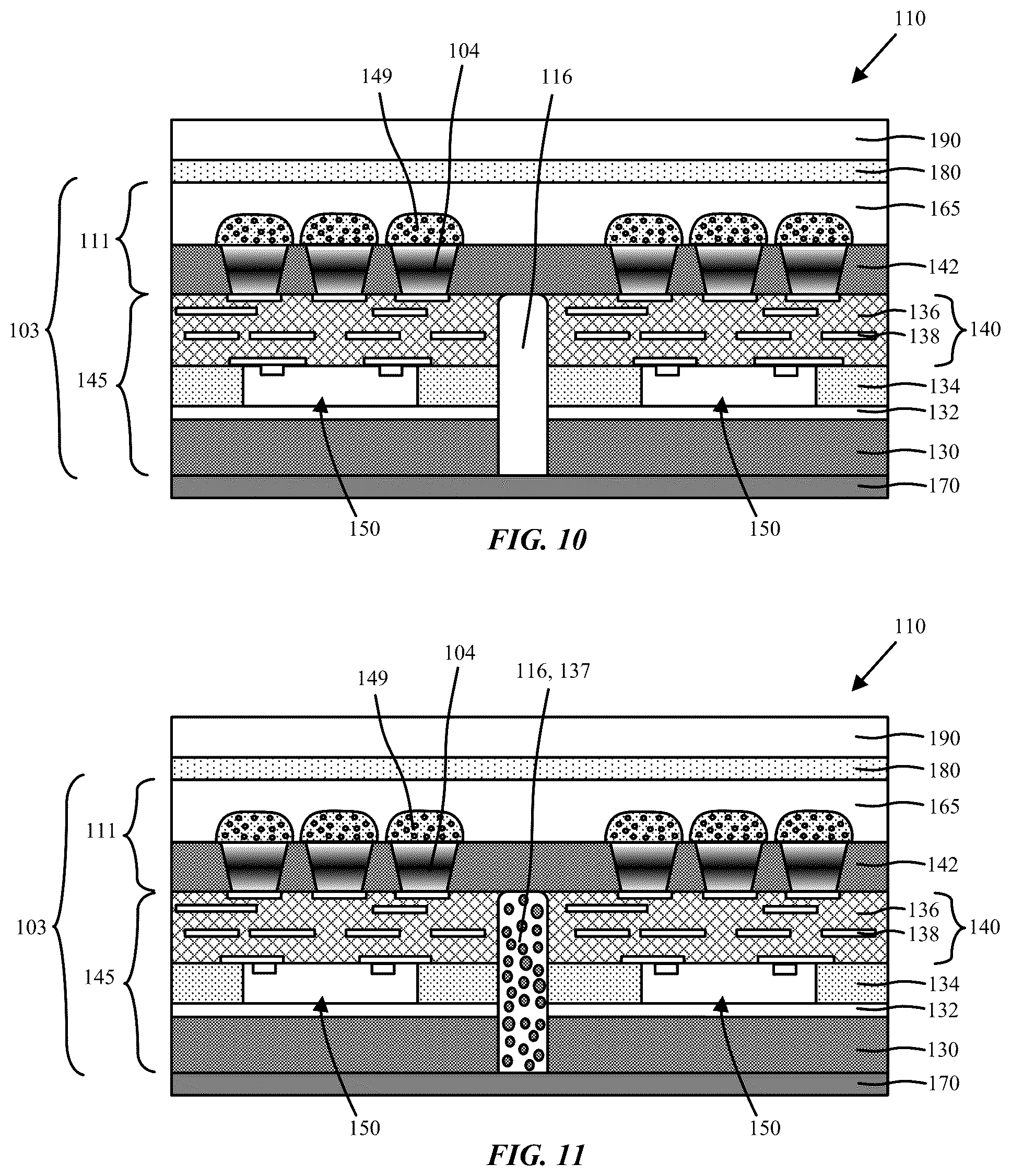Patent US12588569 Figure 7 – Buried seam with kirigami pattern for 3D micro LED display