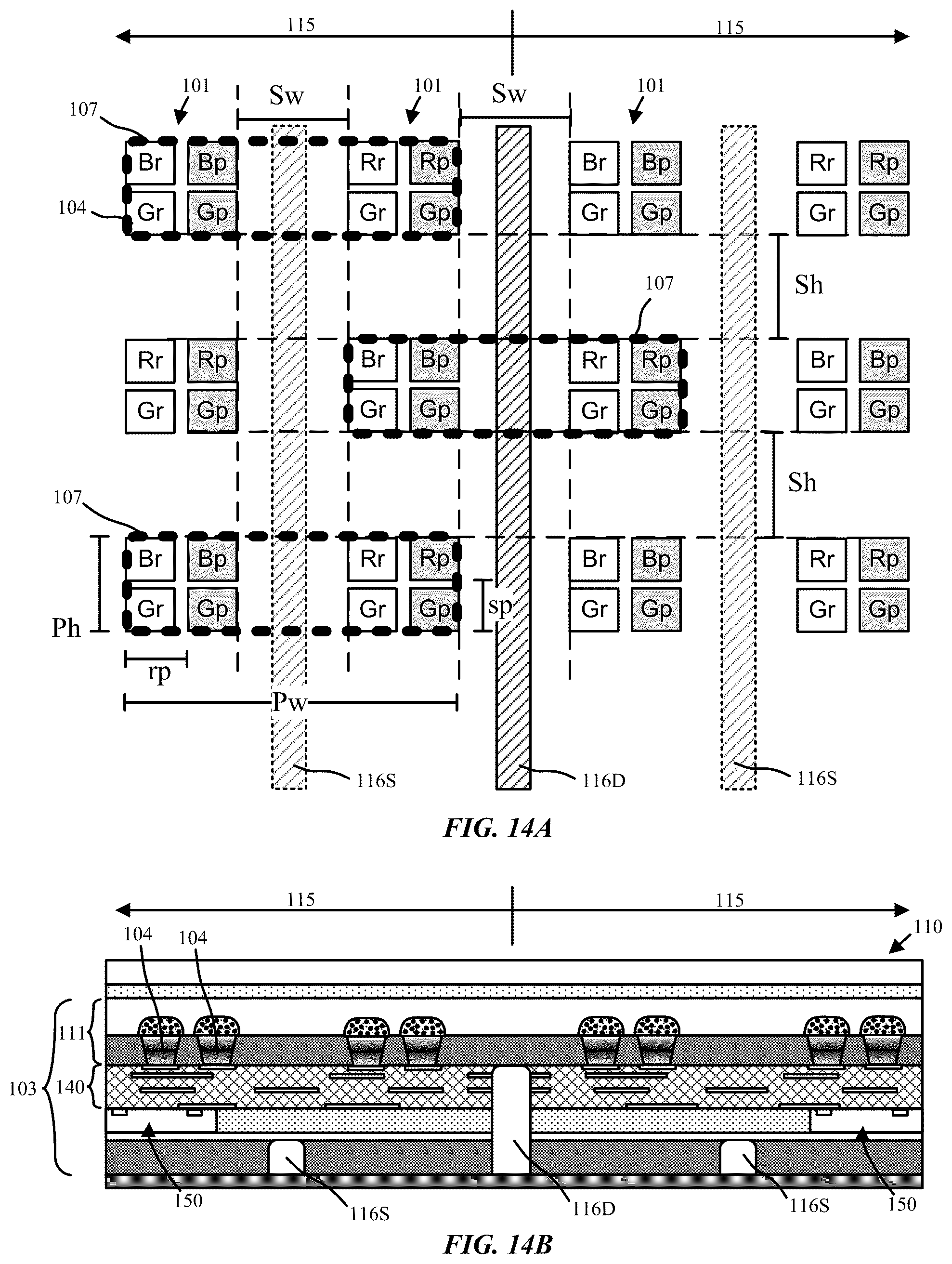 Patent US12588569 Figure 9 – Buried seam with kirigami pattern for 3D micro LED display
