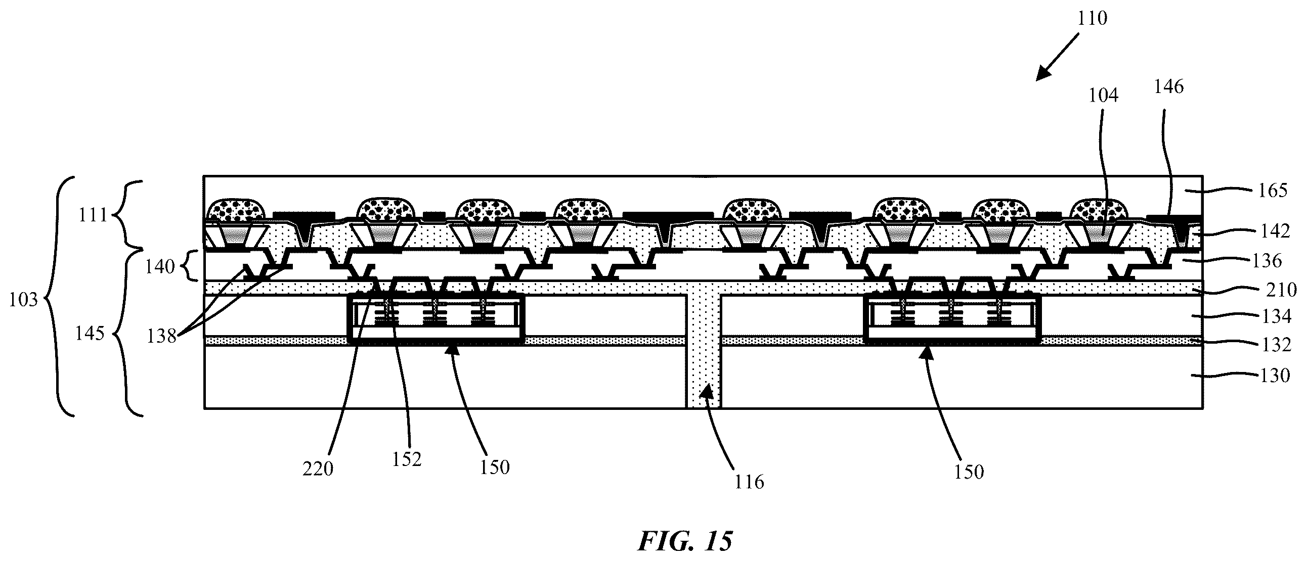 Patent US12588569 Figure 10 – Buried seam with kirigami pattern for 3D micro LED display