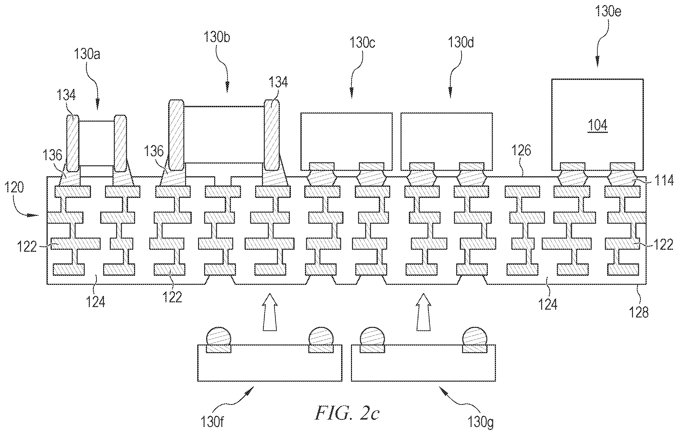 Patent US12588572 Figure 3 – Semiconductor device and method of forming fine pitch conductive posts with graphene-coated cores
