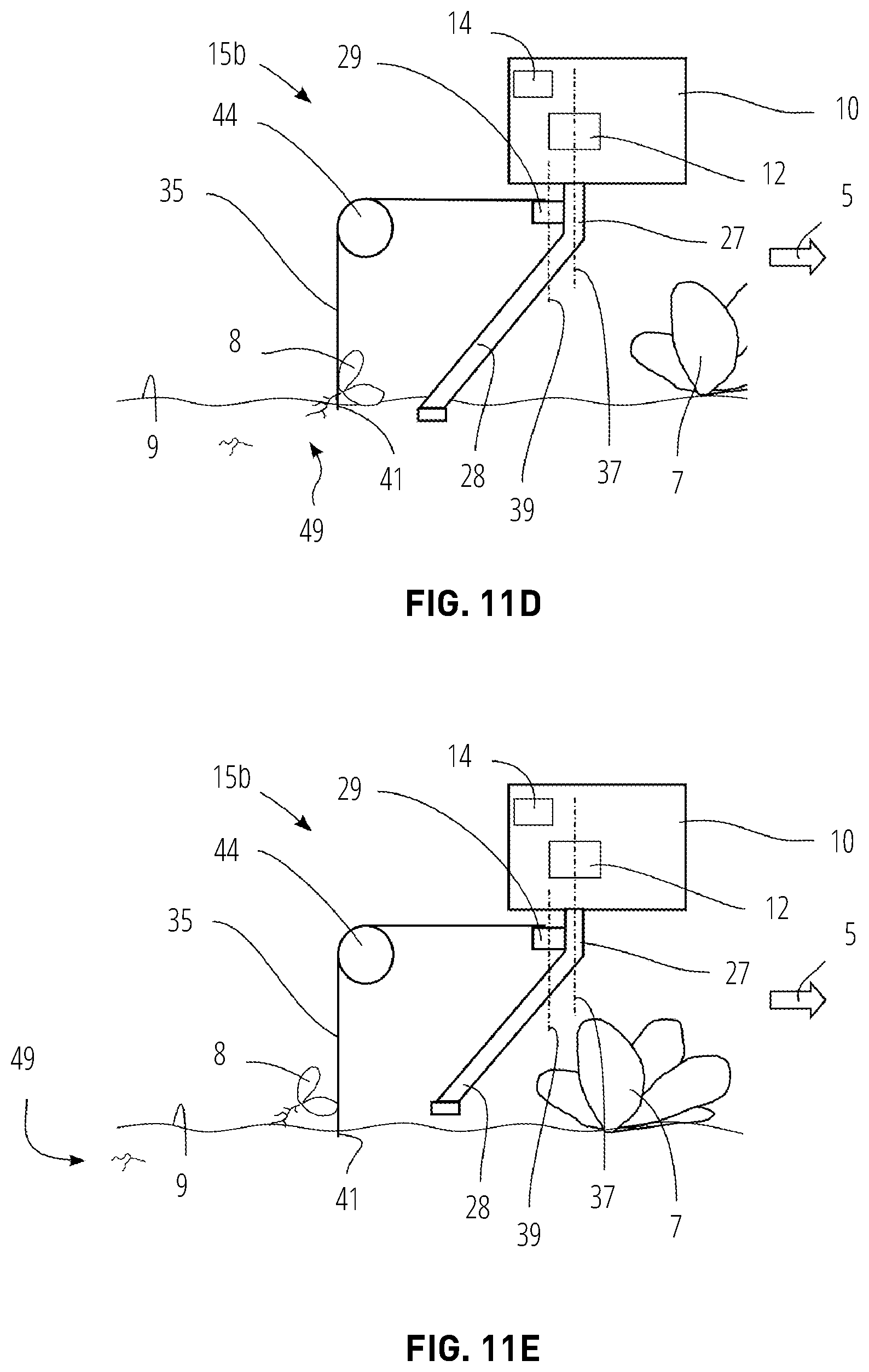 Patent US12588575 Figure 9 – Weeding unit and method for treating an agricultural field