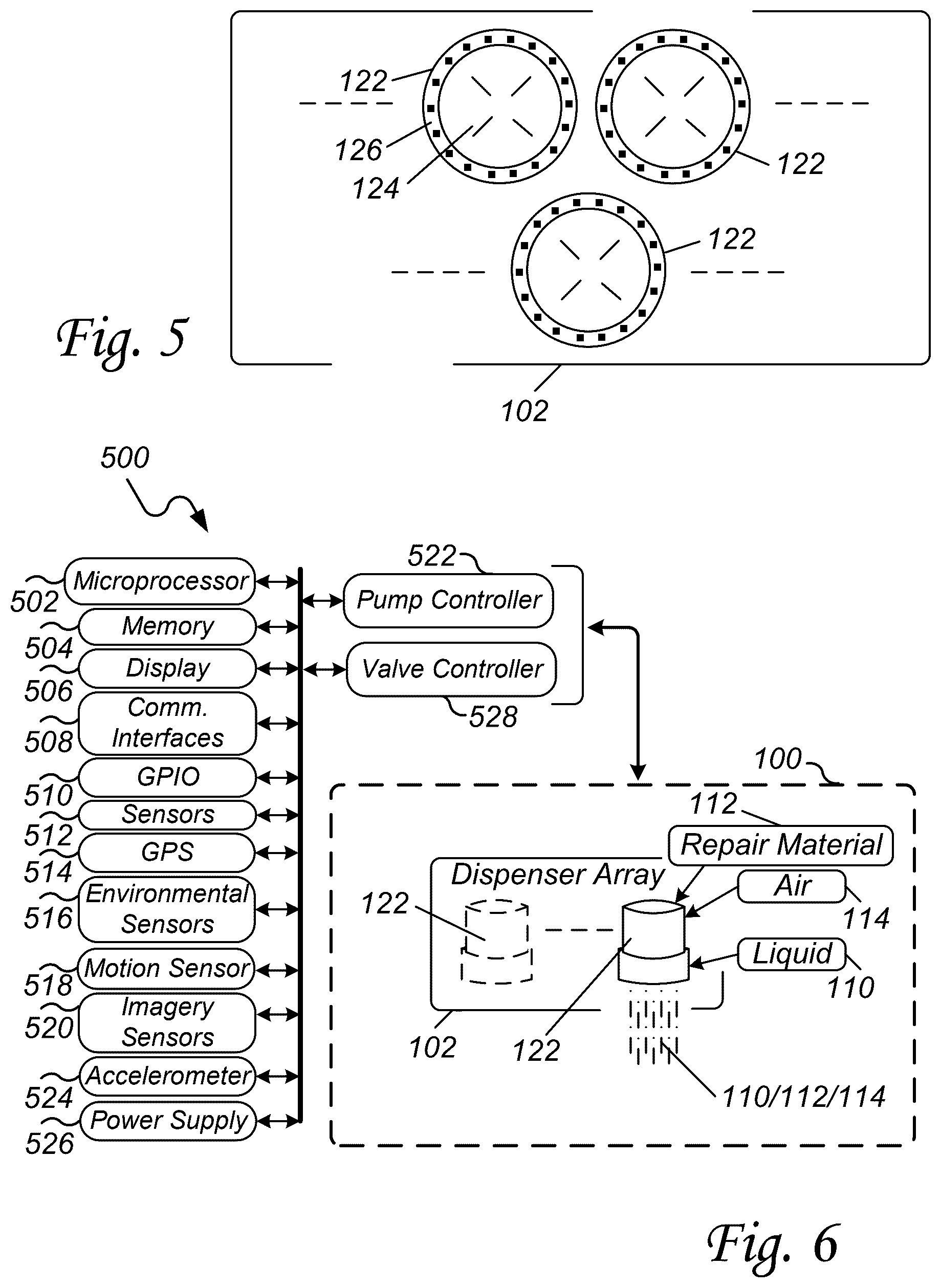 Patent US12588576 Figure 5 – Intelligent turf maintenance system for divot detection and repair