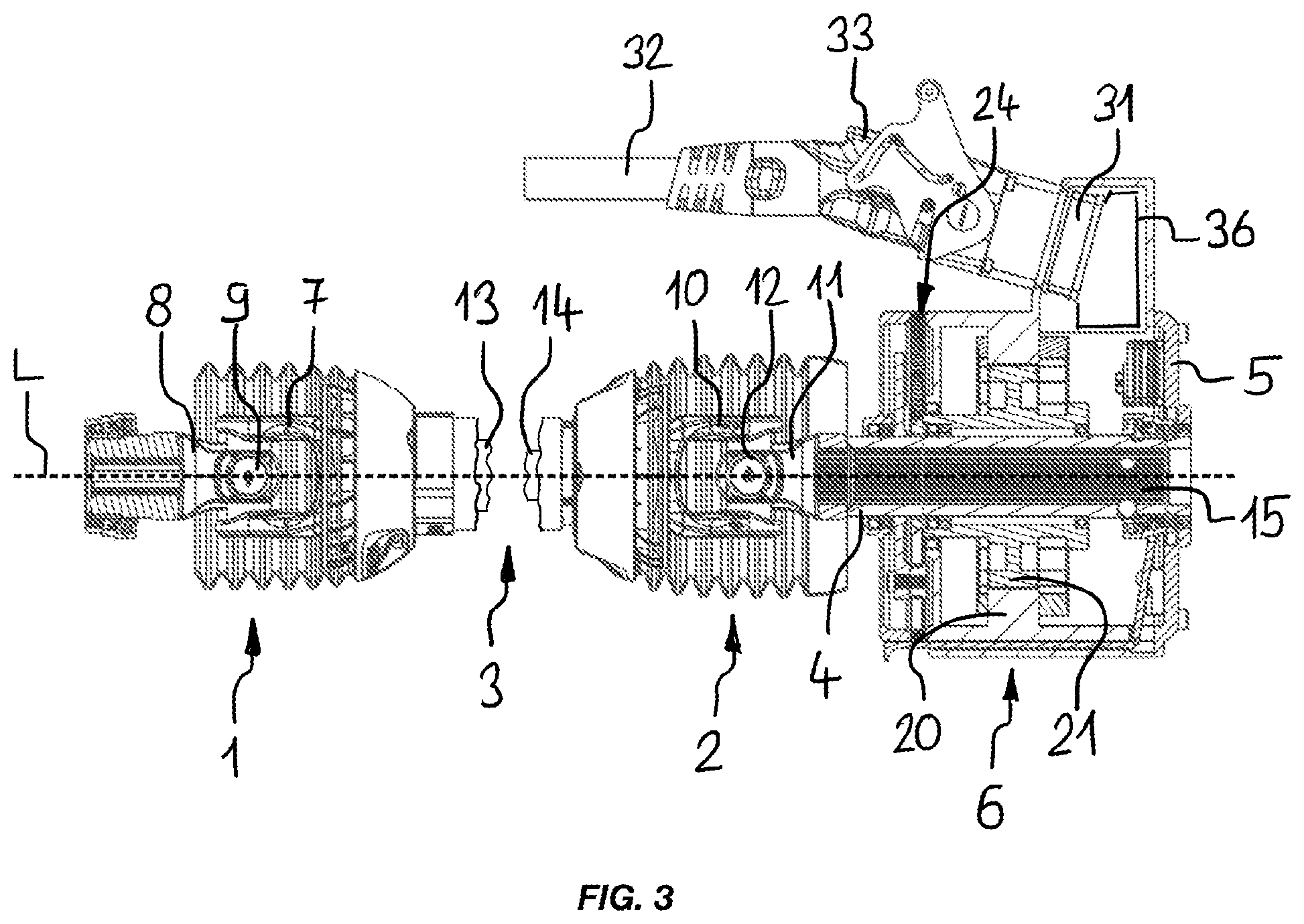 Patent US12588579 Figure 3 – Universal joint shaft