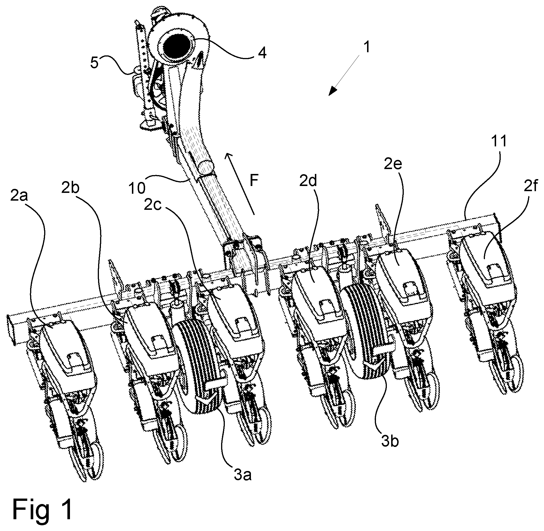 Patent US12588581 Figure 1 – Furrow opener, row unit and agricultural implement, and method of manufacturing and assembly thereof