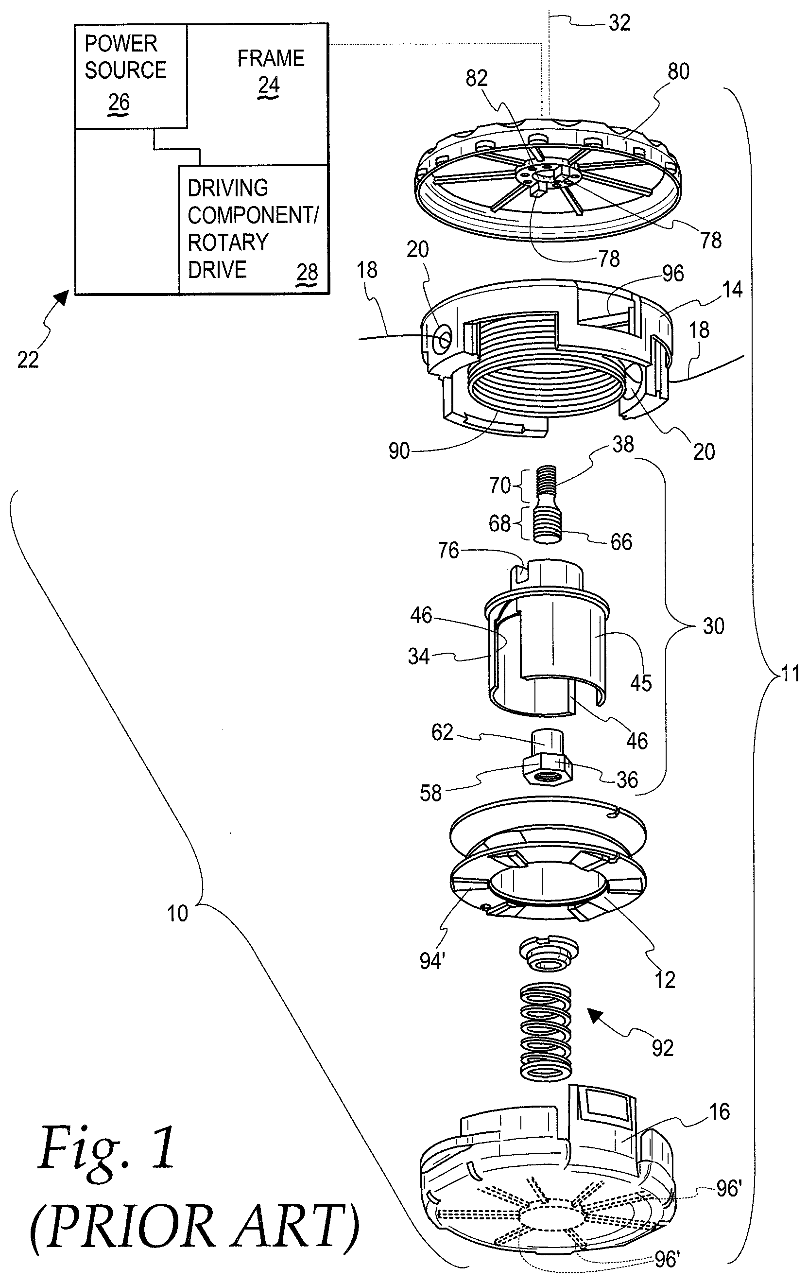 Patent US12588585 Figure 1 – Vegetation cutting apparatus