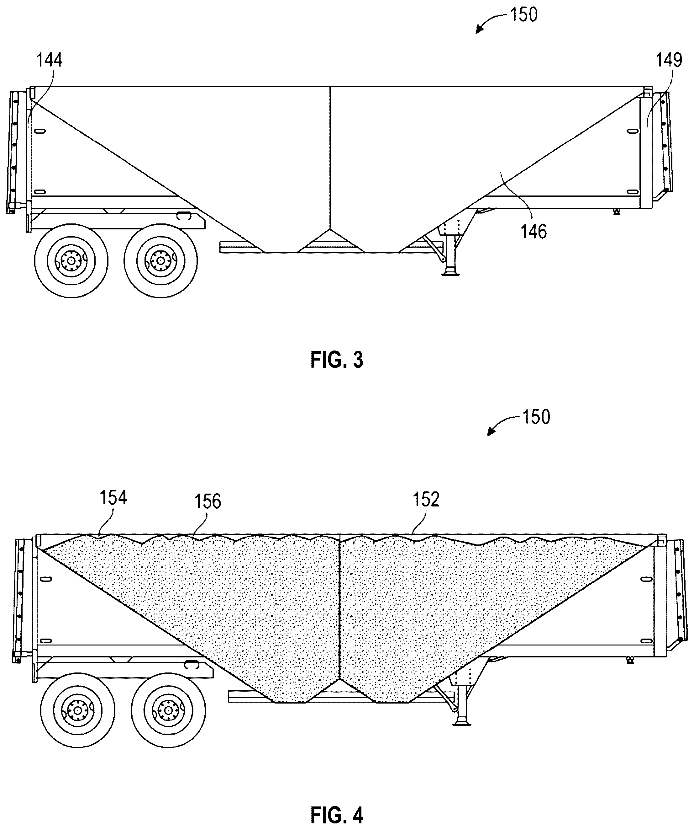 Patent US12588589 Figure 4 – Systems and methods for controlling harvested material fill profiles